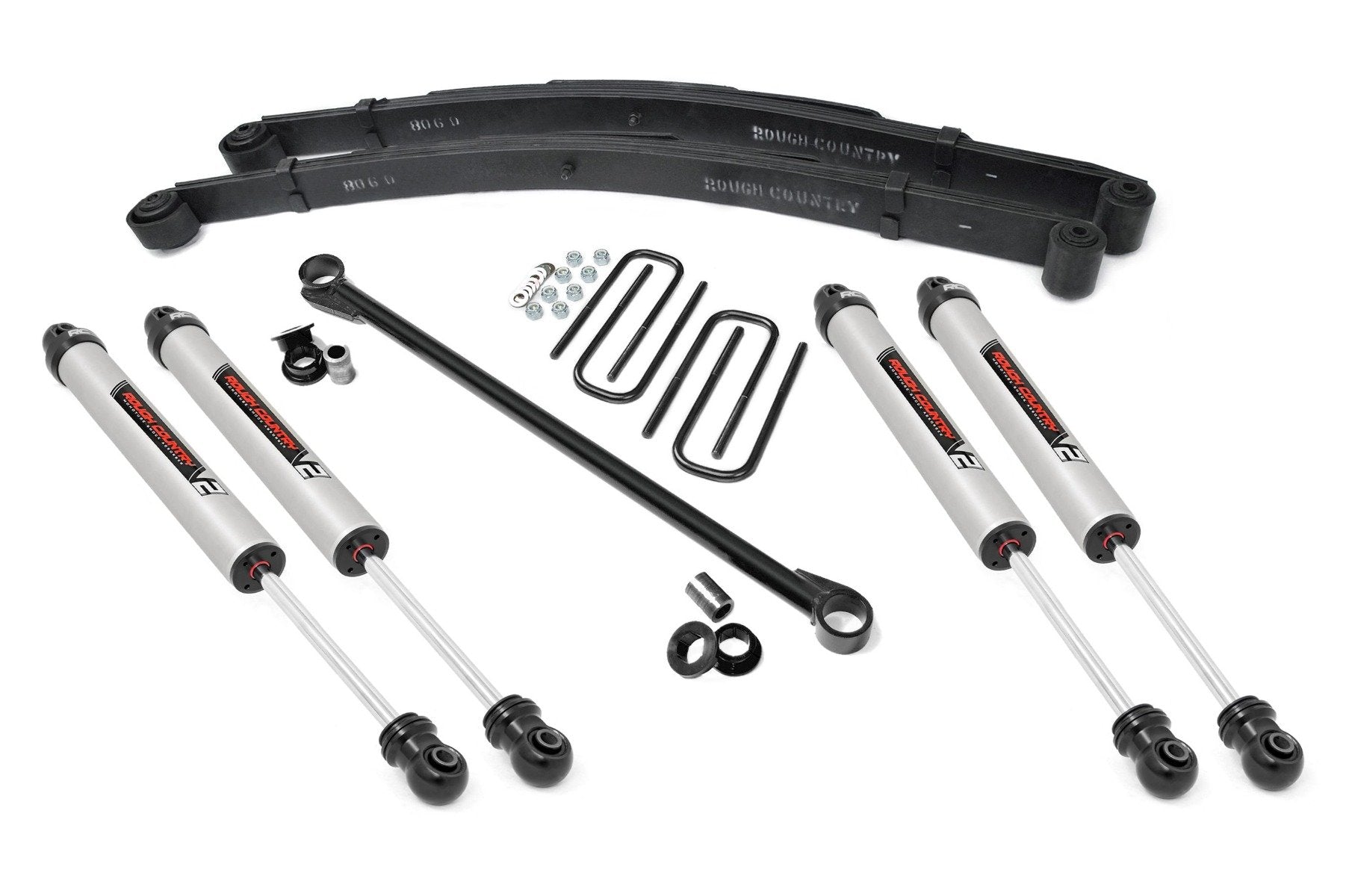 Rough Country 2.5"Ford Leveling Lift Kit w/ V2 Shocks 99-04 F-250/350 4WD 48970