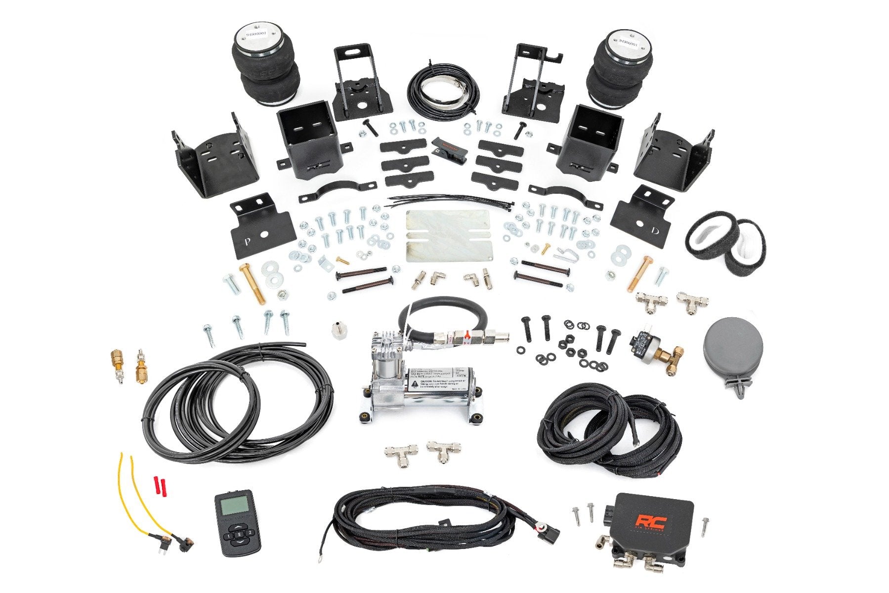 Rough Country Air Spring Kit w/Compressor 3-6" Lifts for Ford F-250/F-350 05-16 10020WC