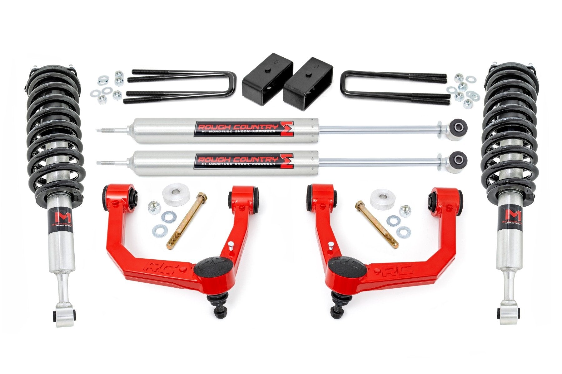 Rough Country 3.5" Lift Kit UCA M1 Struts for Toyota Tacoma 4wd 05-23 74240RED