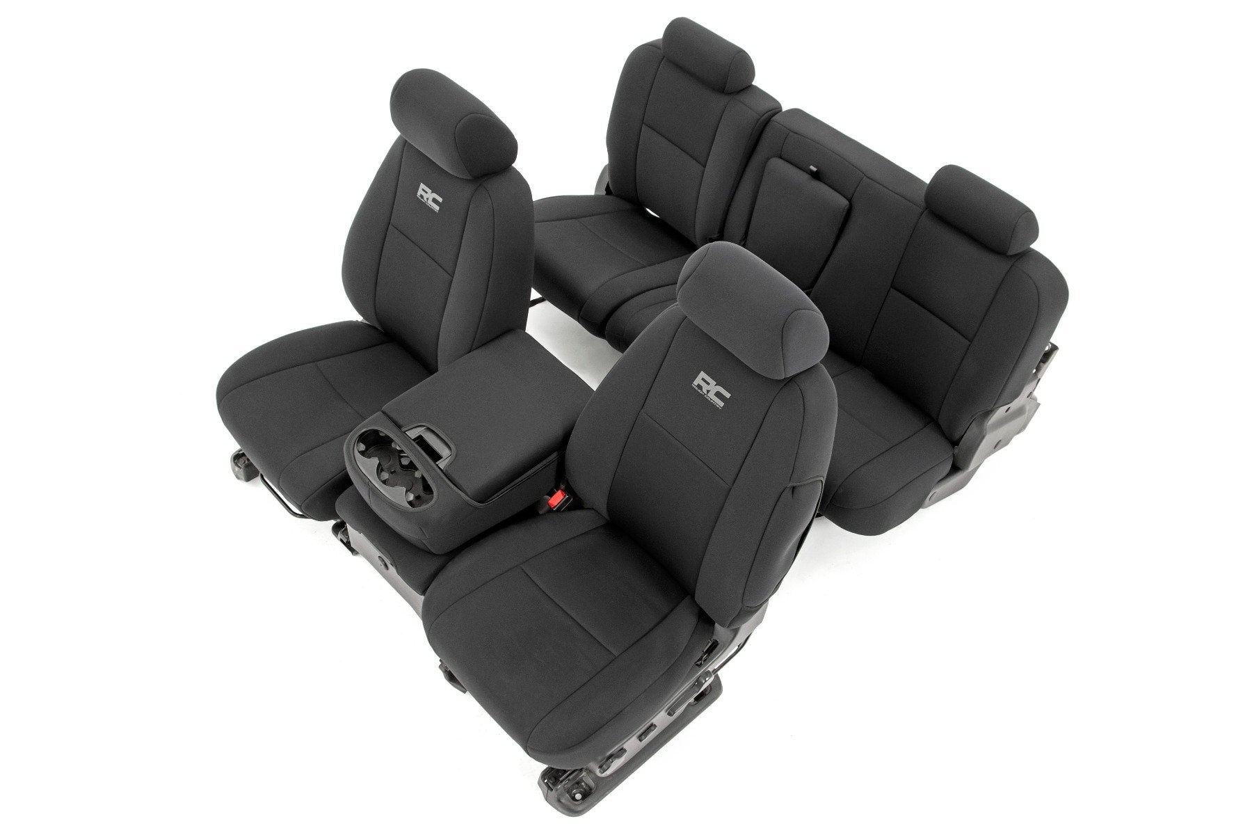 Rough Country GM Neoprene Front and Rear Seat Covers Blk 07-13 1500 11-13 2500 91033