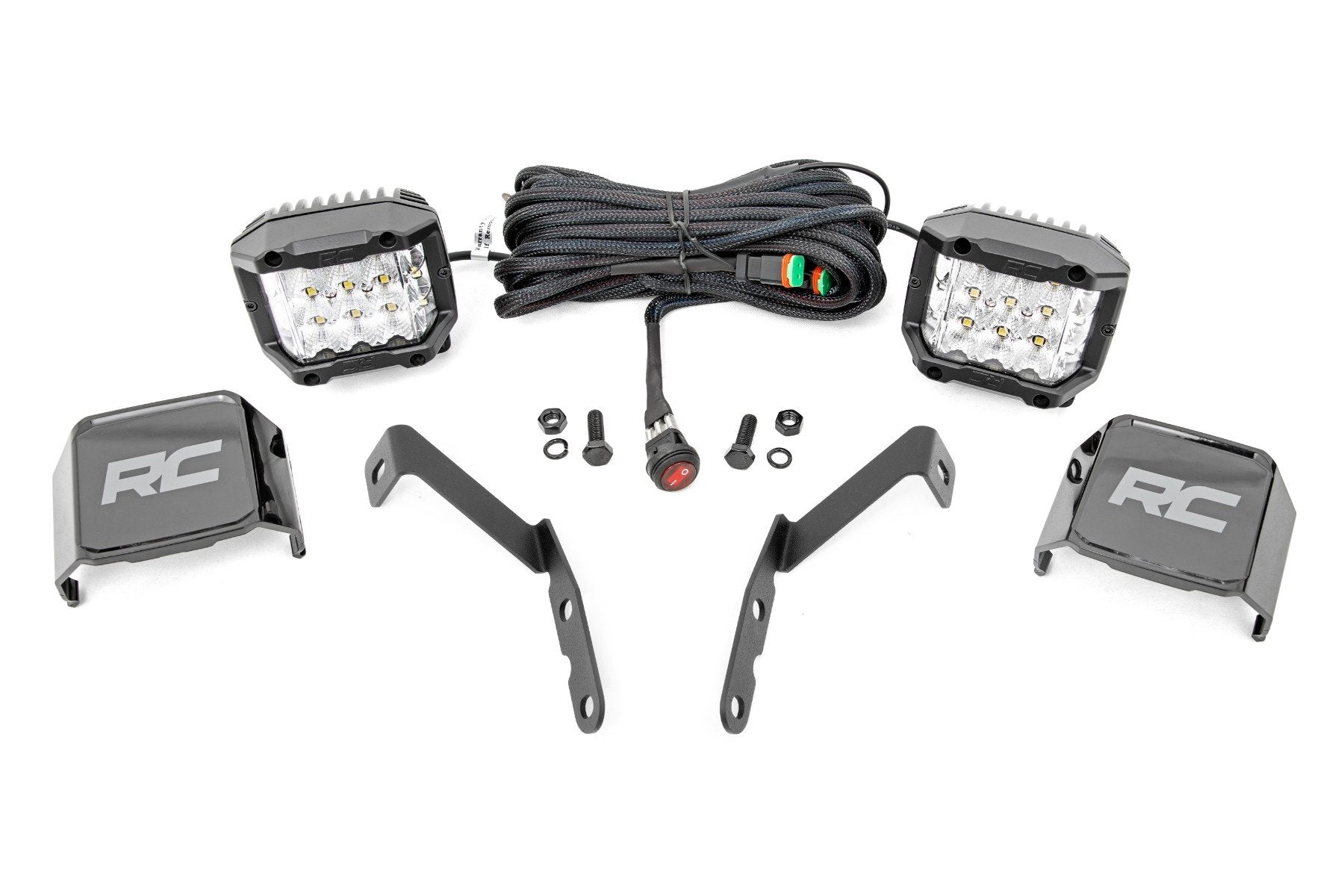Rough Country LED Light Ditch Mount 3" OSRAM Wide Chevy 1500 2007-2013 71062