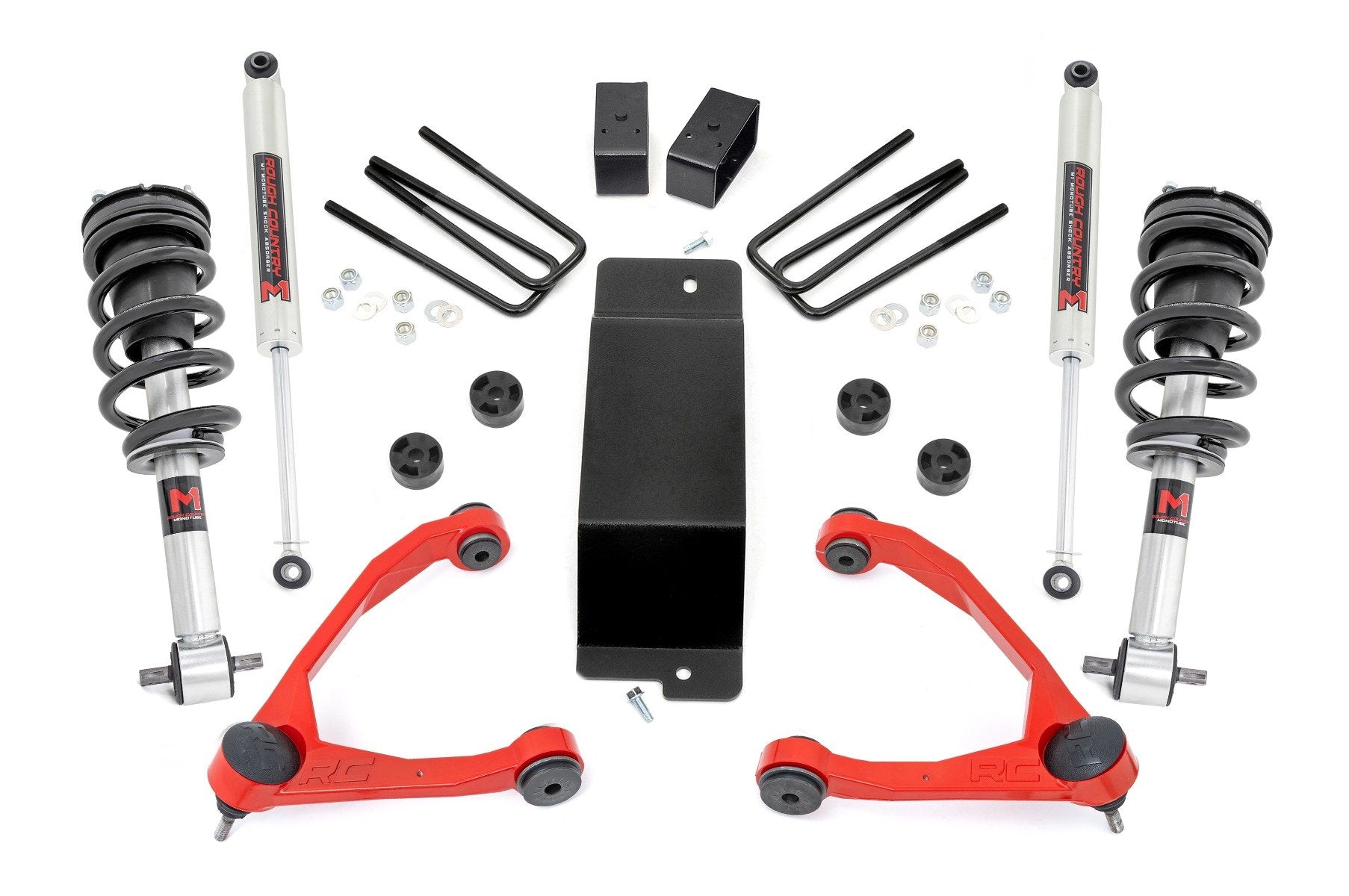 Rough Country 3.5" Lift Kit UCA M1 Struts Chevy/GMC 1500 07-13 27740RED