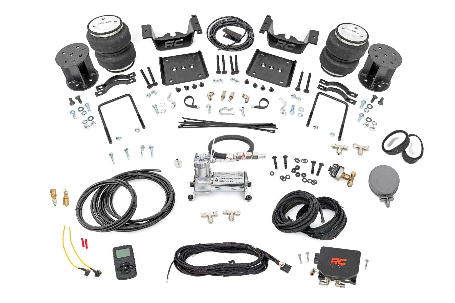 Rough Country Air Spring Kit w/Compressor 5" Lift Kit Chevy/GMC 1500 07-18 100054WC