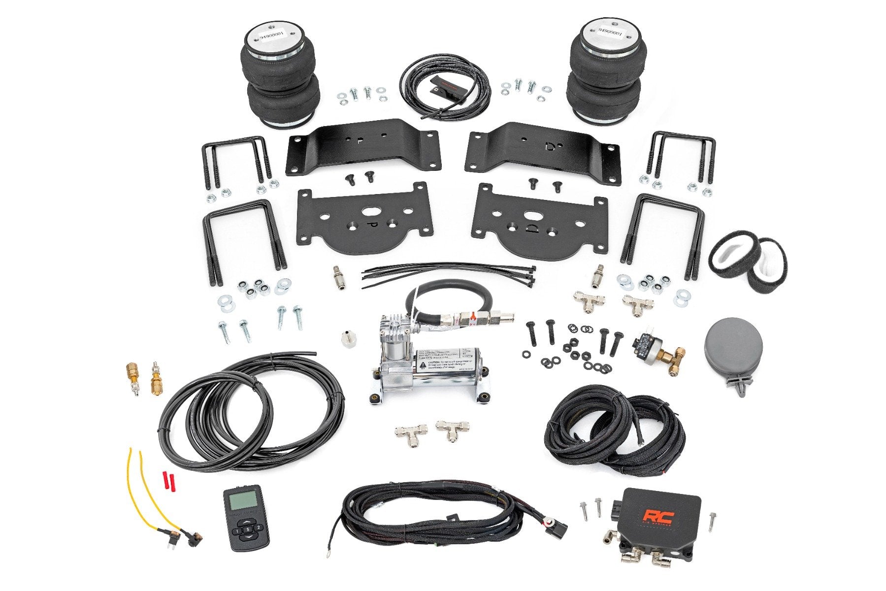 Rough Country Air Spring Kit w/Compressor 0-6" Lifts for Toyota Tundra 2007-2021 10024WC