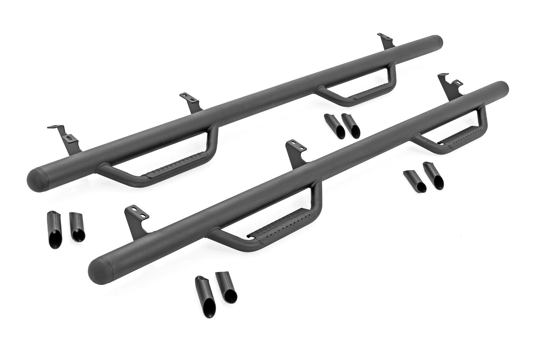Rough Country Nerf Steps | Cab Length | CrewMax | 5'7" Bed | for Toyota Tundra 2WD/4WD (07-21) RCT0786CCB