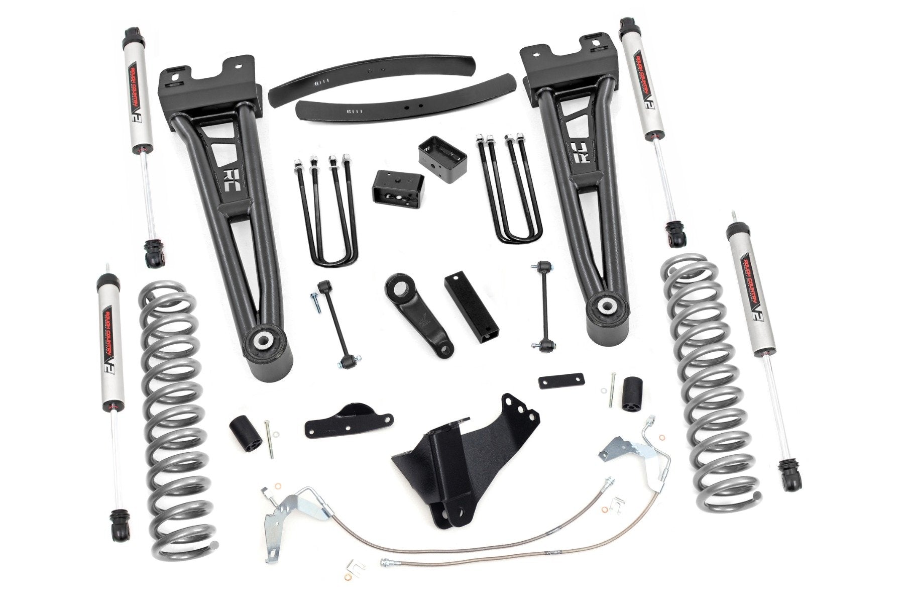 Rough Country 6in for Ford Lift Kit Radius Arms w/V2 Shocks 08-10 F-250/350 4wd 53970