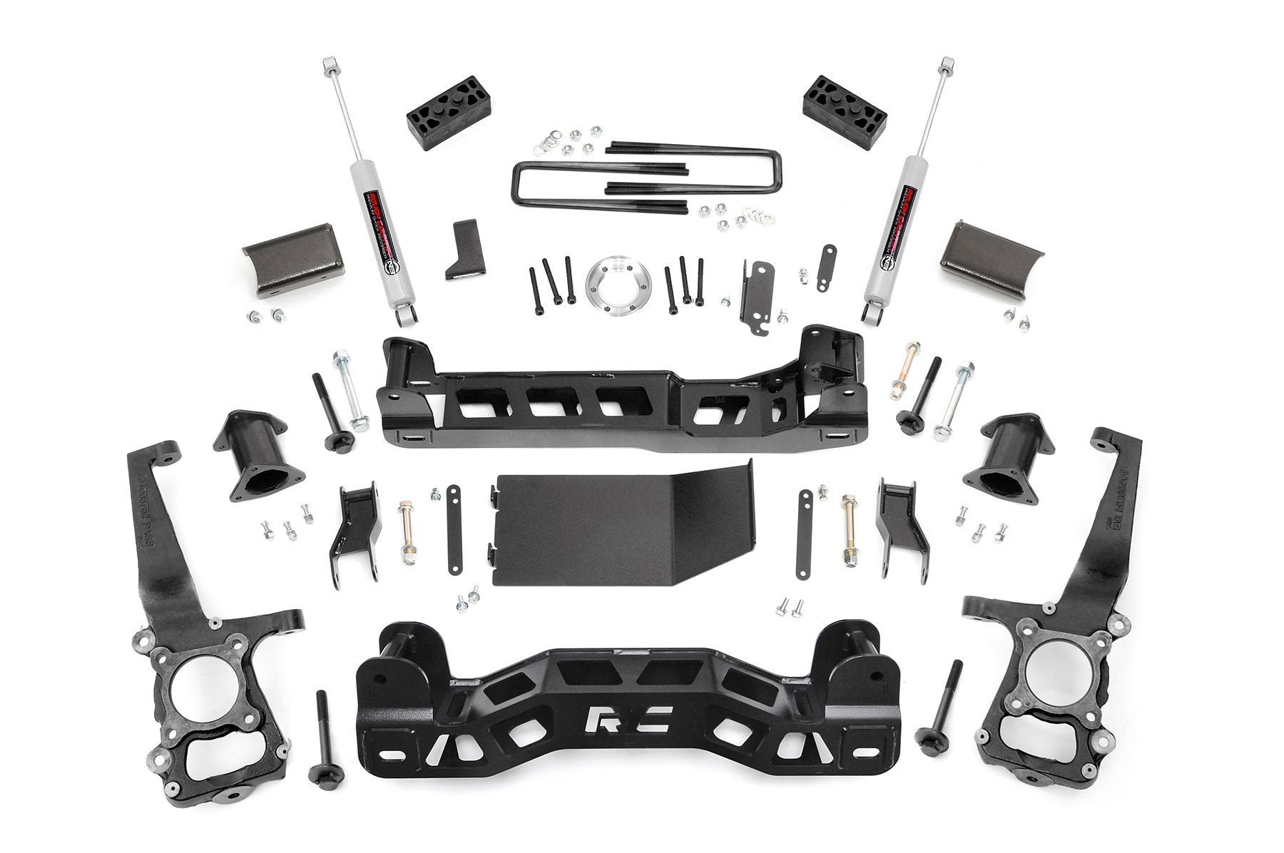Rough Country 4in for Ford Suspension Lift Kit Strut Spacers 09-10 F-150 4wd 59930