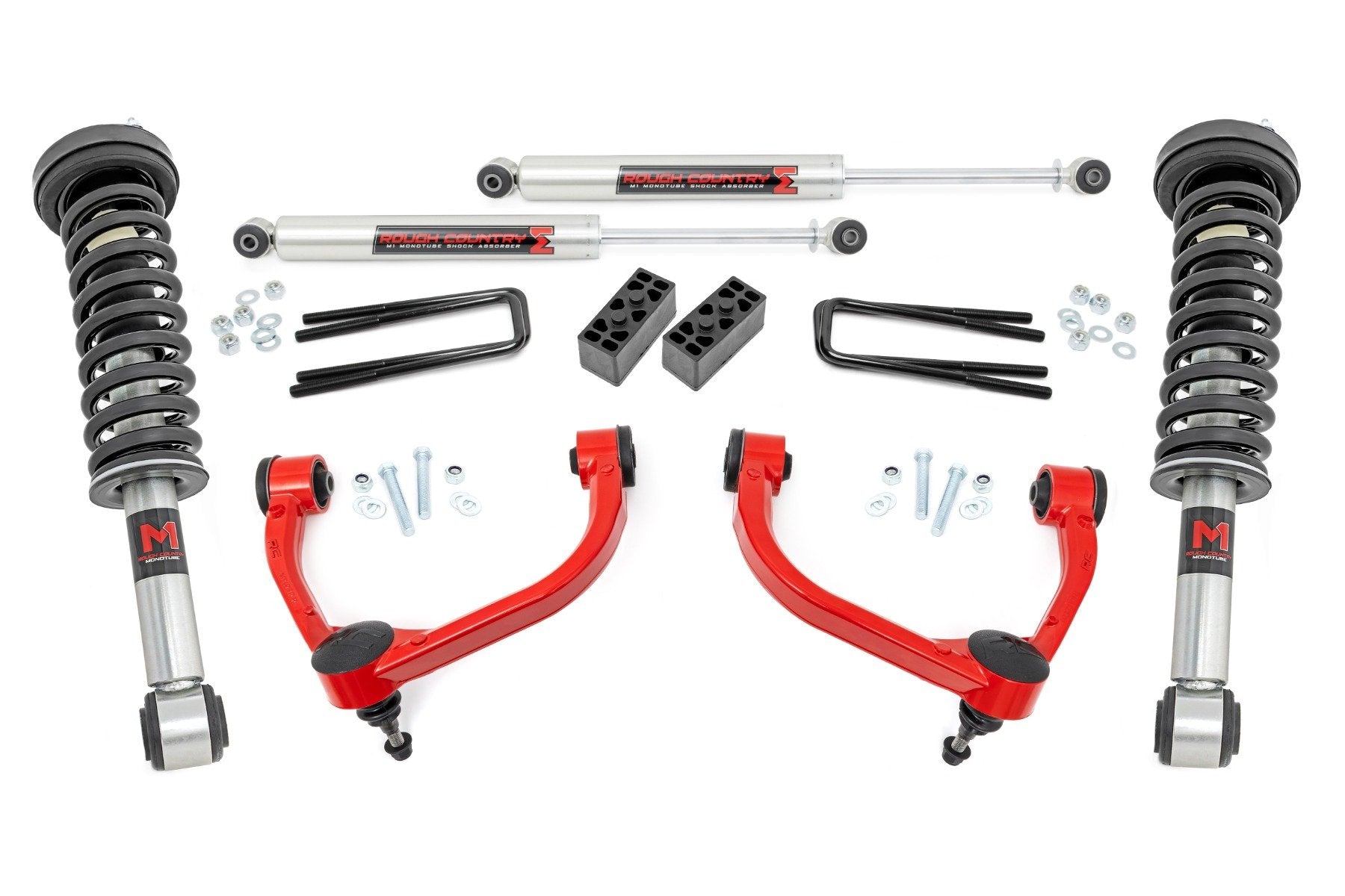 Rough Country 3" Lift Kit for Ford F-150 4wd 2009-2013 w/M1 Struts 54440RED