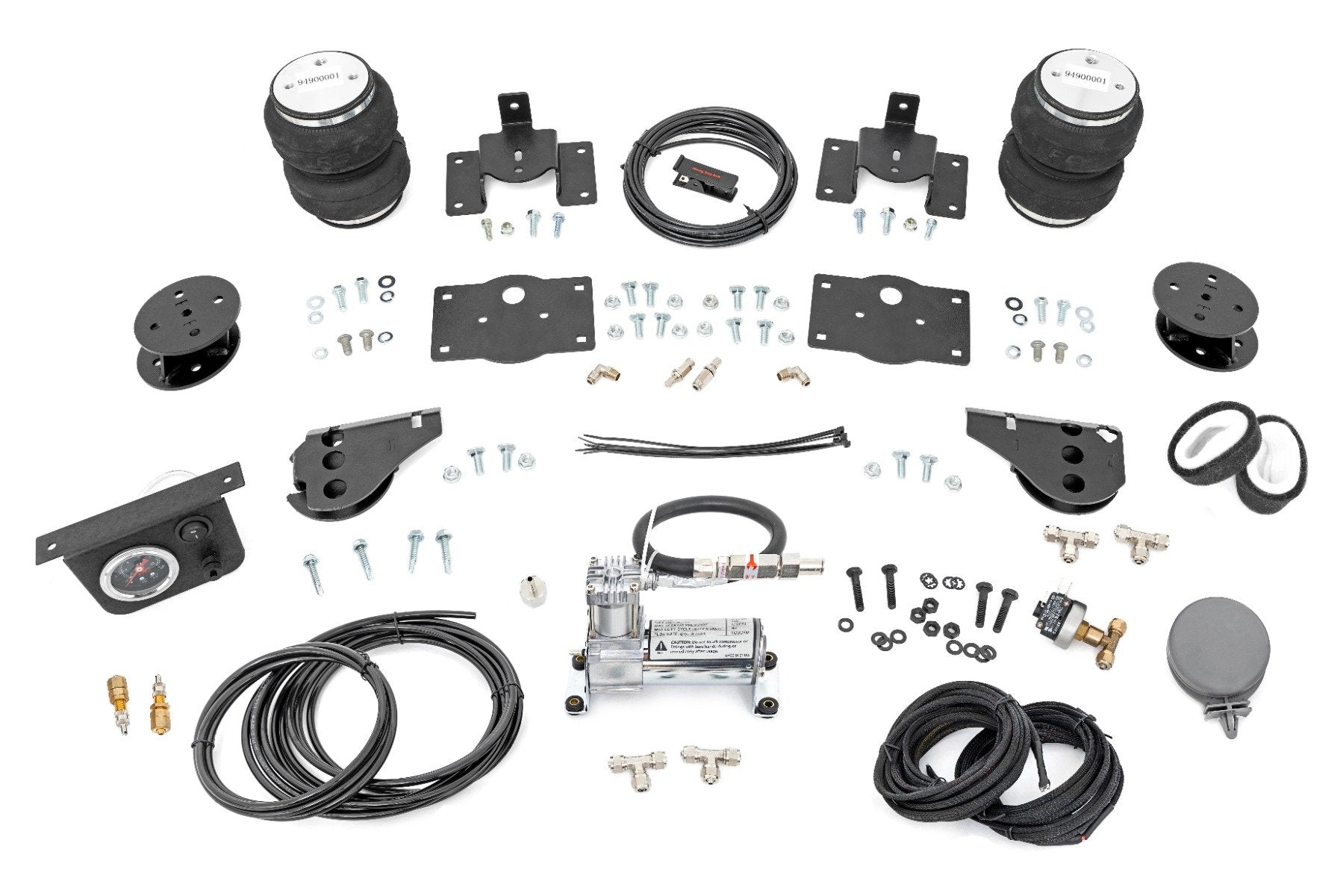 Rough Country Air Spring Kit w/ Compressor 4" Lift for Ram 1500 09-23 & Classic 100324C