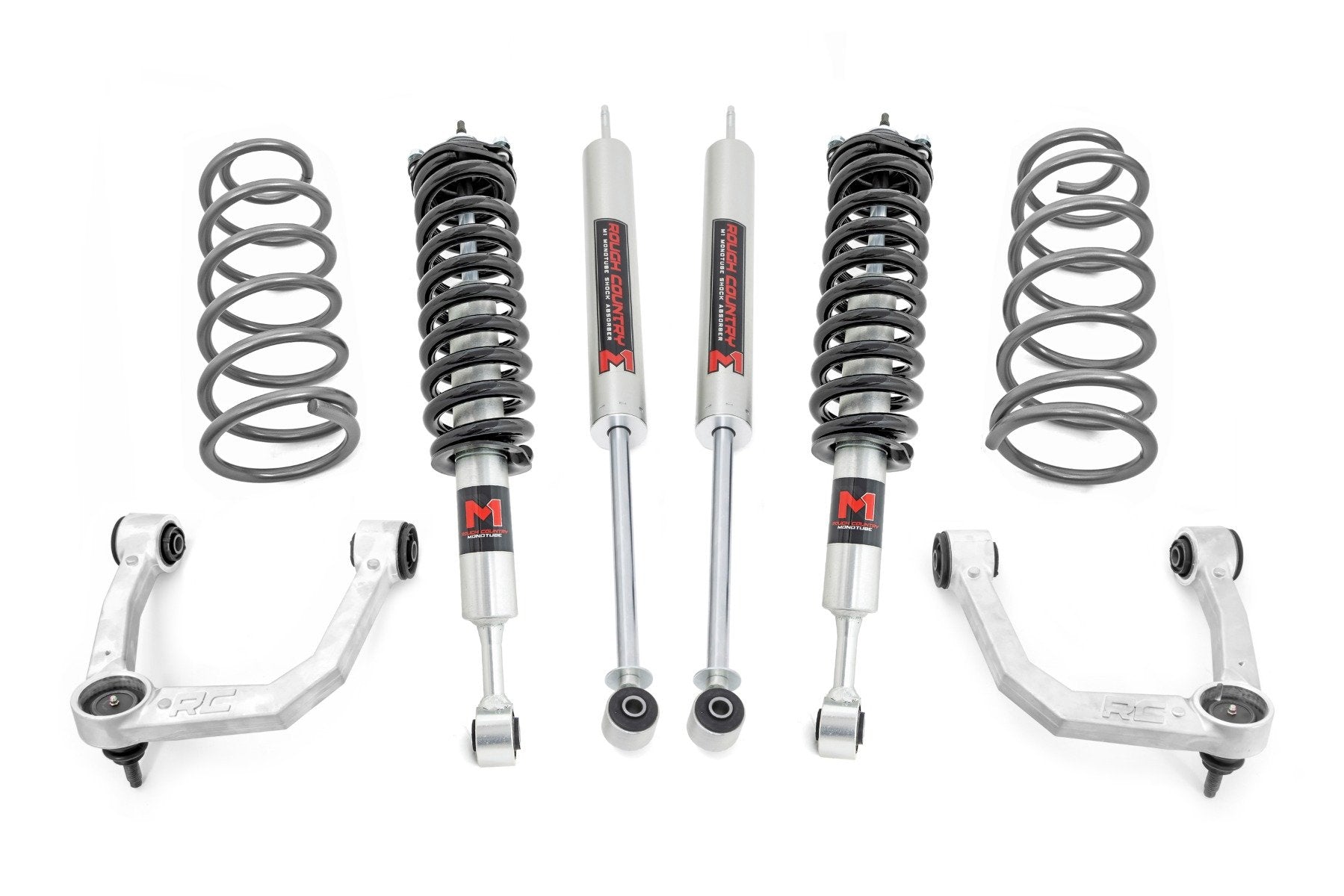 Rough Country 3" Lift Upper Arms RR Coils M1 Struts for Toyota 4Runner 10-23 76642