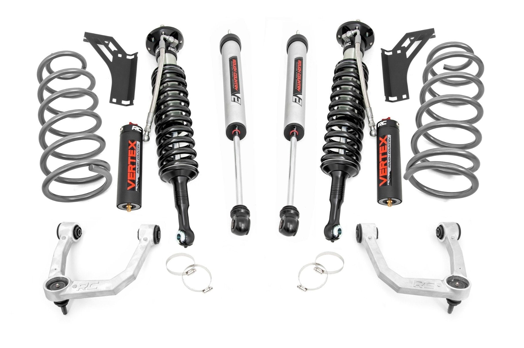 Rough Country 3" Lift Kit Upper Arms RR Coils Vertex/V2 for Toyota 4Runner 10-23 76658