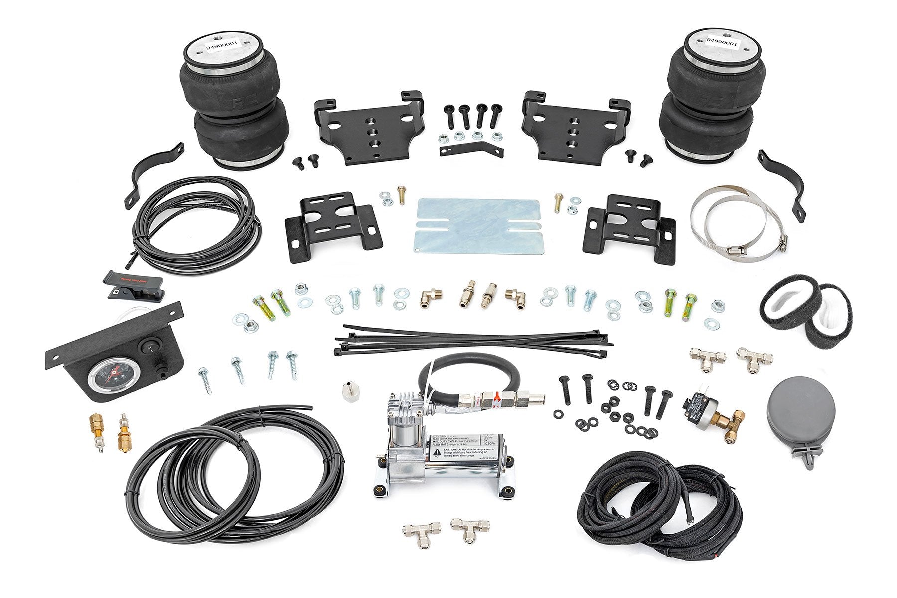 Rough Country Air Spring Kit w/compressor 0-6" Lift Chevy/GMC 2500HD 01-10 10006C