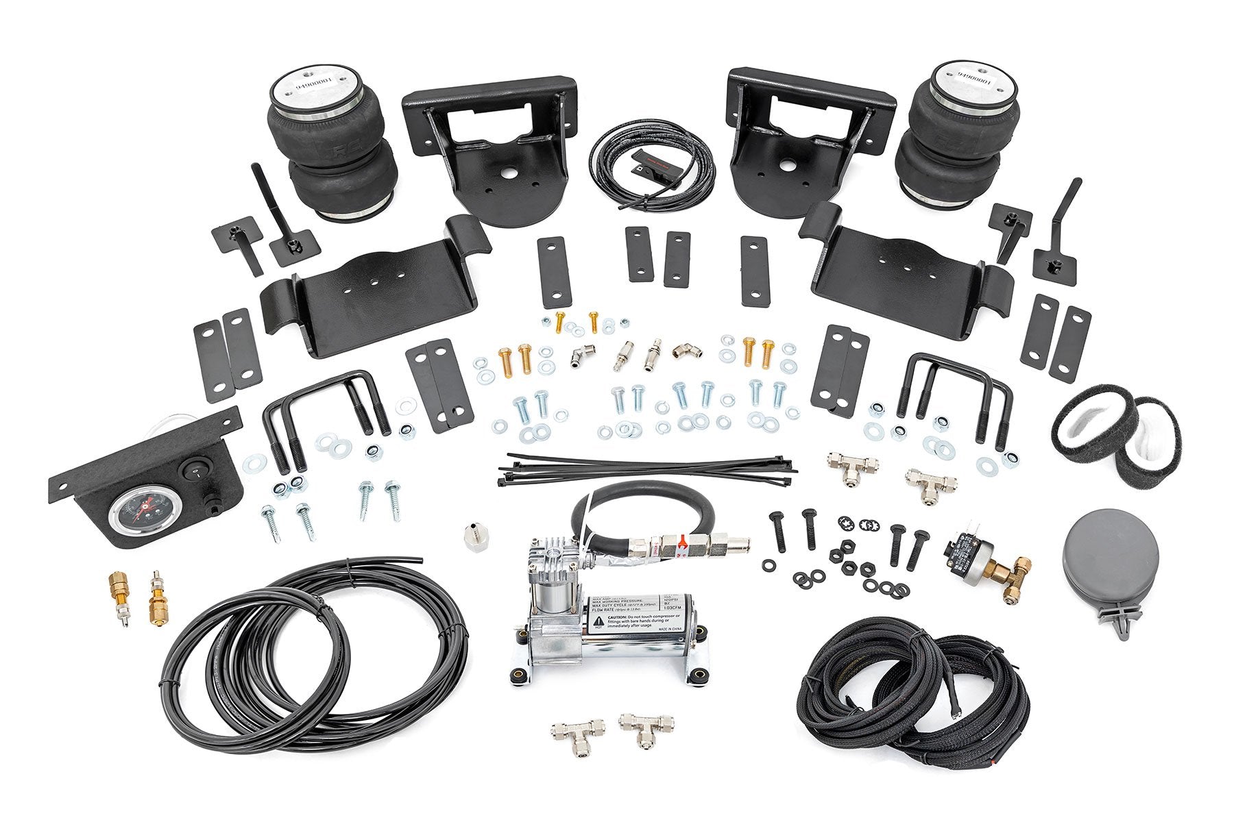 Rough Country Air Spring Kit w/Compressor 0-6" Lifts for Ford F-150 4WD 15-20 10017C
