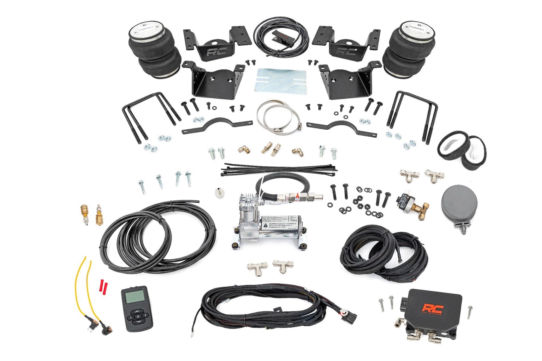 Rough Country Air Spring Kit w/Compressor 0-7.5 Lift Chevy/GMC 2500/3500HD 11-19 10007WC