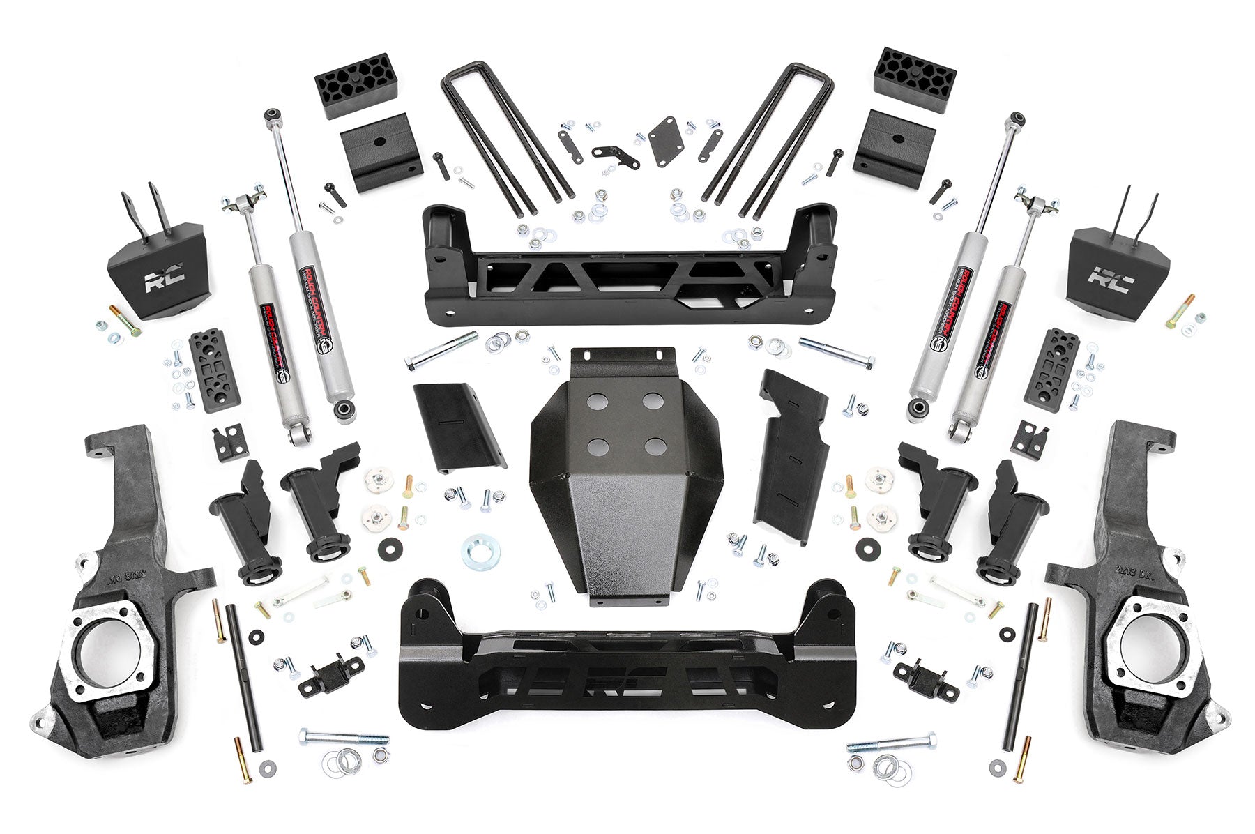 Rough Country 5"GM Torsion Bar Drop Suspension Lift Kit 11-19 2500HD/3500HD 10330