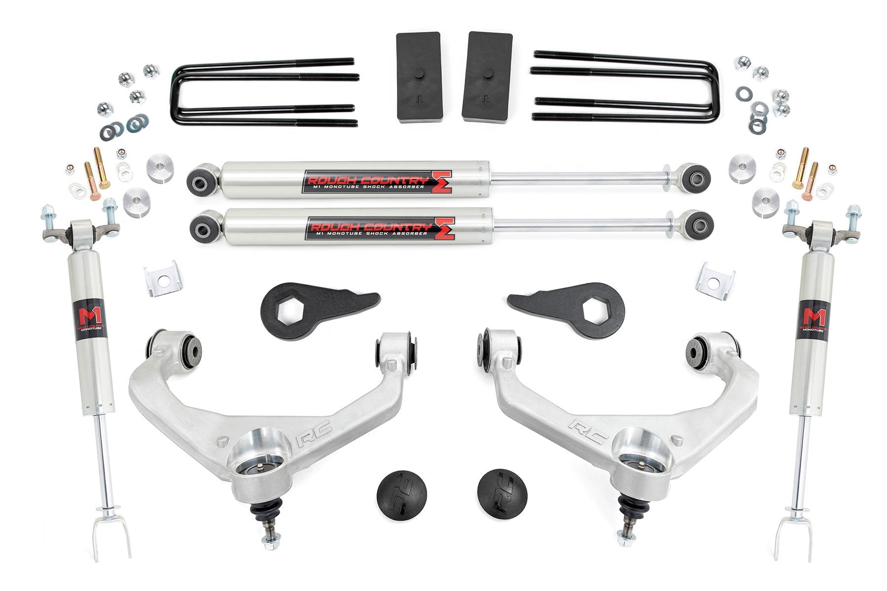 Rough Country 3.5" Lift Kit M1 w/ Overloads Chevy/GMC 2500/3500HD 11-19 97540