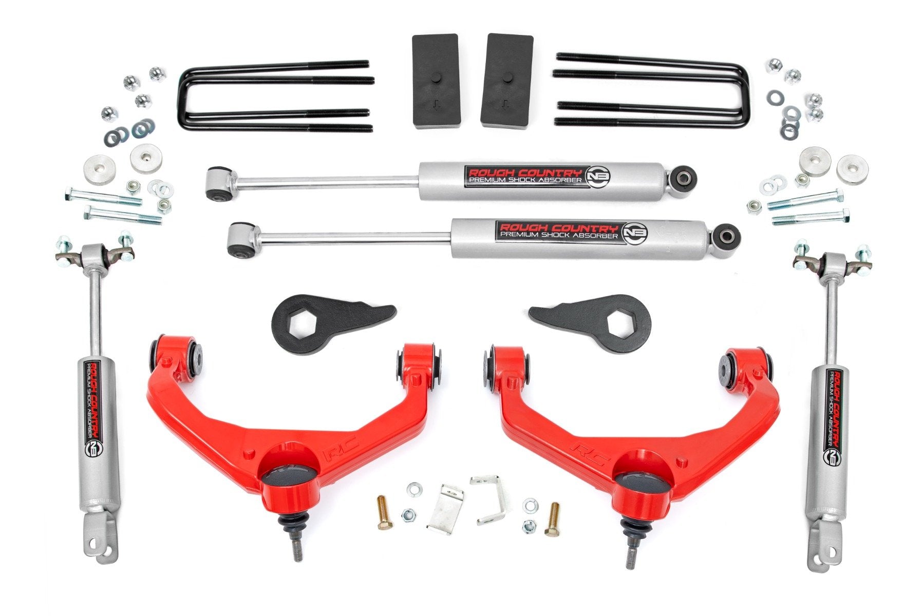 Rough Country 3.5" Lift Kit Chevy/GMC 2500HD/3500HD 11-19 95920RED