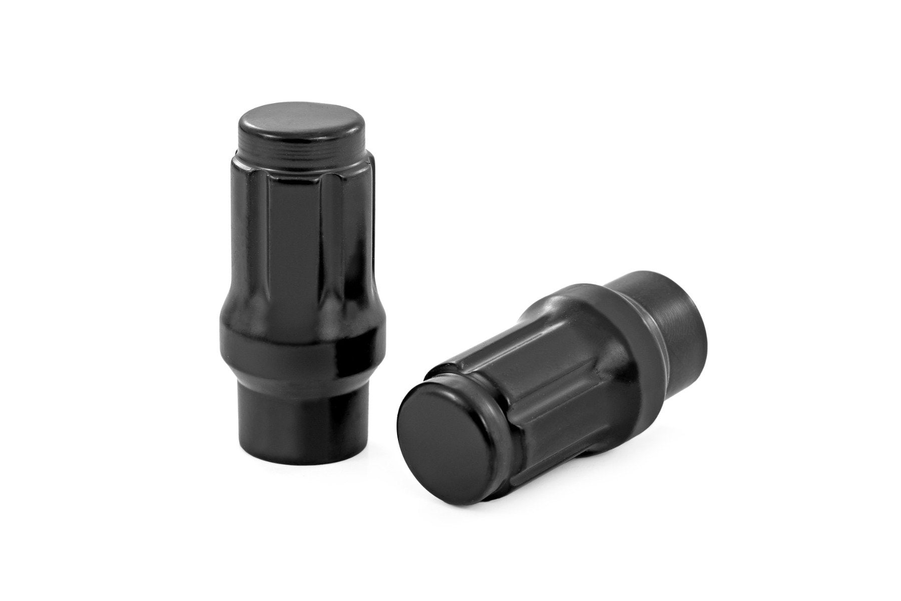 Rough Country M12 x 1.5 Lug Nut Set of 24 Black Closed End Extended Thread 121524BLET