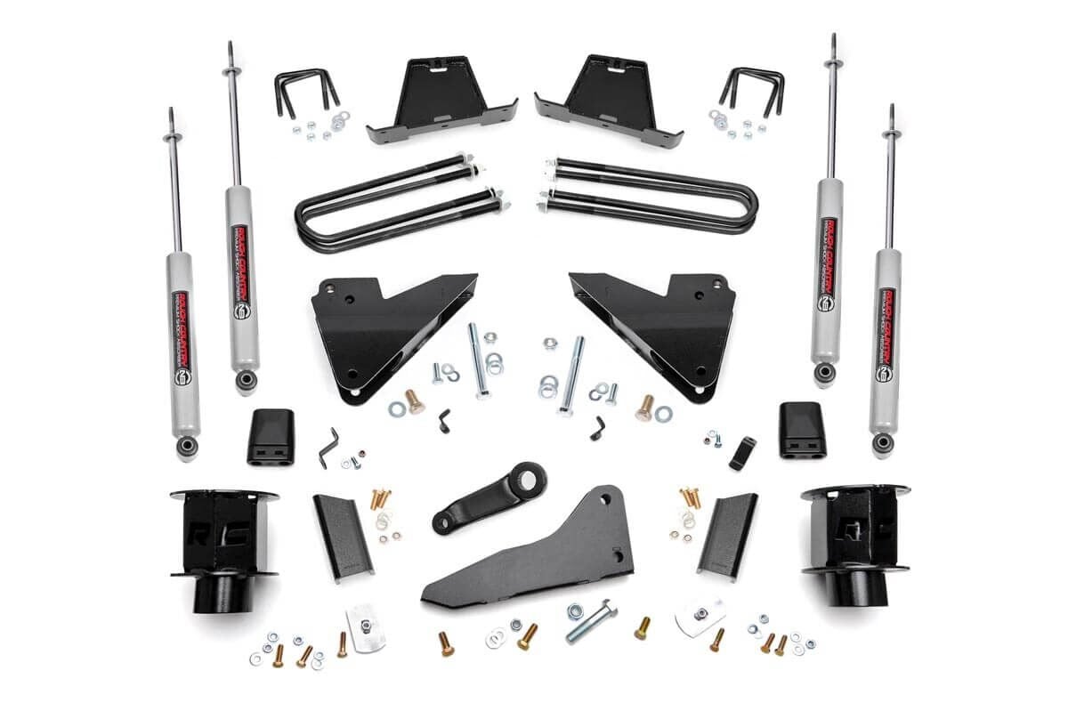 Rough Country 5in Lift Kit Coil Spacers Radius Drops 13-15 for RAM 3500 4wd 35620