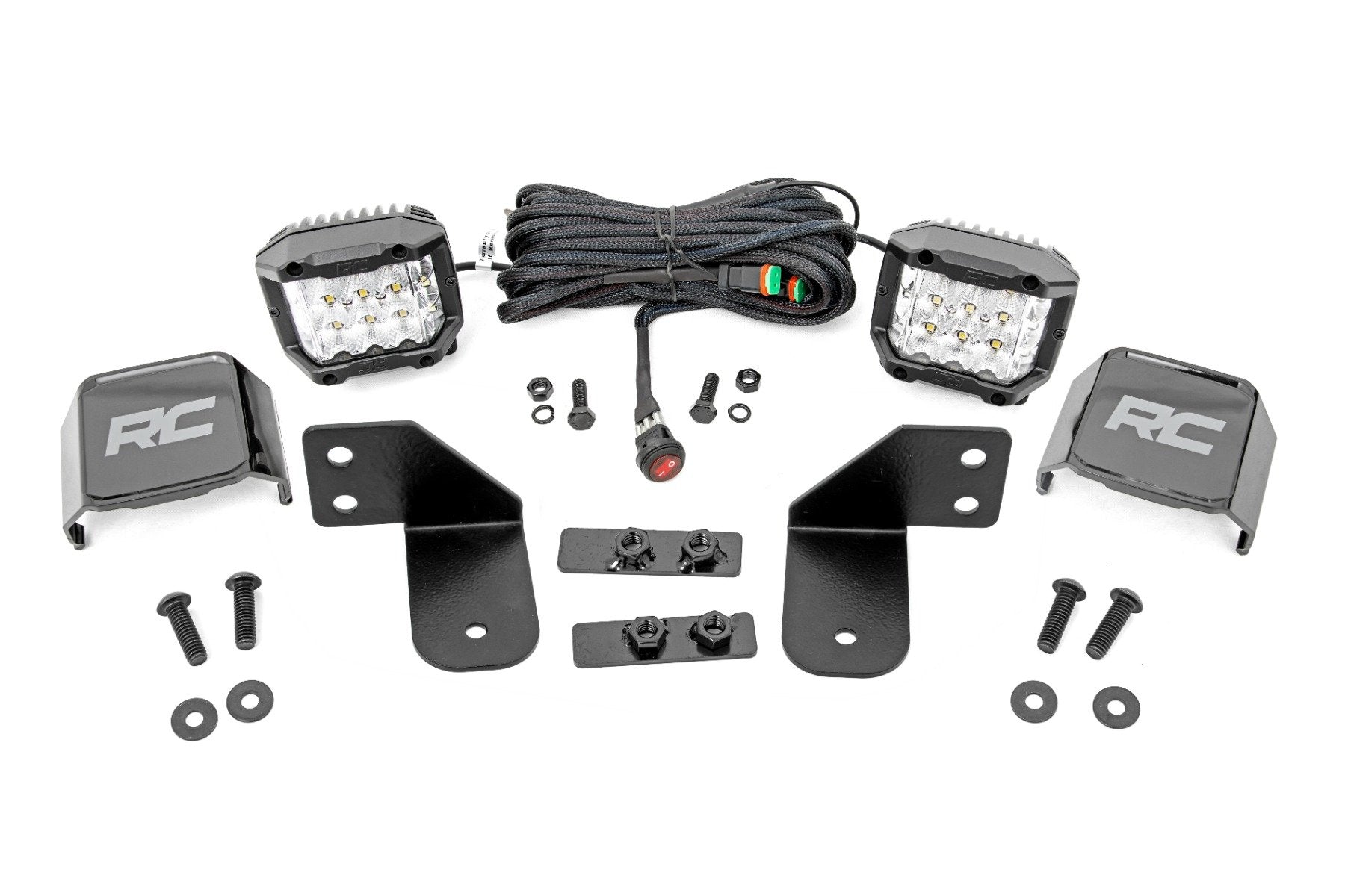 Rough Country LED Polaris Ranger 13-21 rear Mount 2" Chrome Pair work light 93144