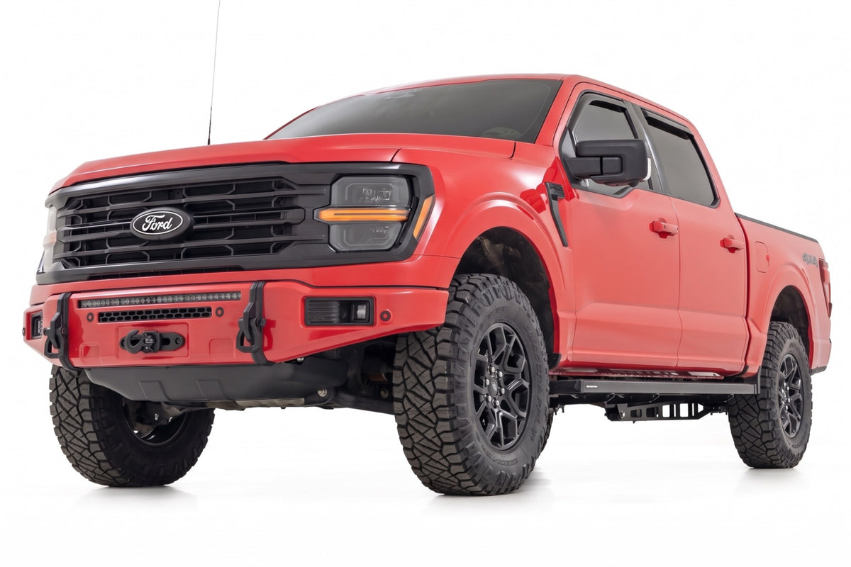 Rough Country FXS Front Bumper | PQ Race Red | EcoBoost | for Ford F150 21-25 13012-PQ