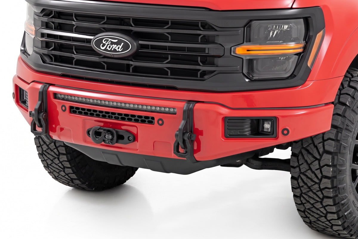 Rough Country FXS Front Bumper | PQ Race Red | EcoBoost | for Ford F150 21-25 13012-PQ