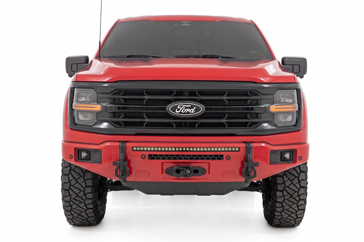 Rough Country FXS Front Bumper | PQ Race Red | EcoBoost | for Ford F150 21-25 13012-PQ