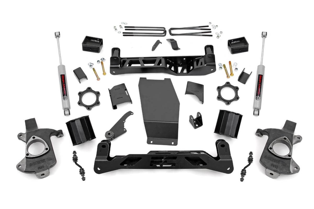 Rough Country 5in GM Lift Kit w/N3 14-18 1500 PU 4wd Aluminum/Stamped Steel 22431