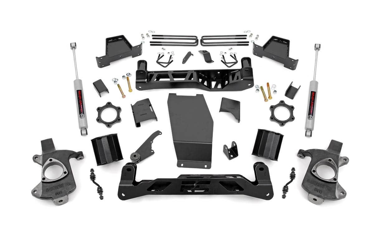 Rough Country 6in GM Lift Kit w/N3 14-18 1500 PU 4wd Aluminum/Stamped Steel 22731