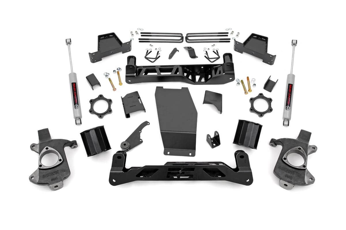 Rough Country 6in GM Suspension Lift Kit w/N3 14-17 1500 PU 4wd Cast Steel 22635