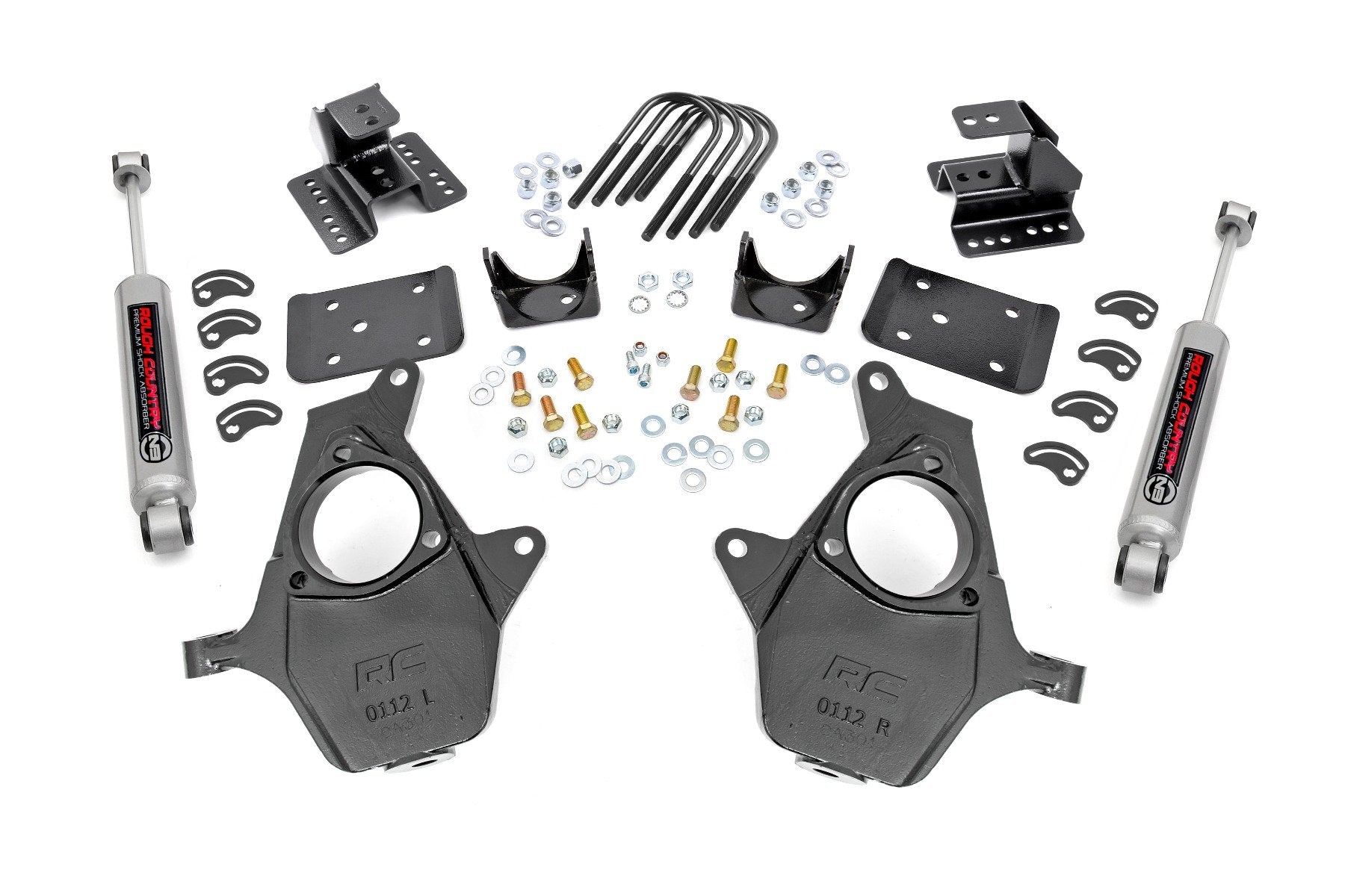 Rough Country Lowering Kit Knuckle 2"FR 4"RR Chevy/GMC 1500 14-18 71630