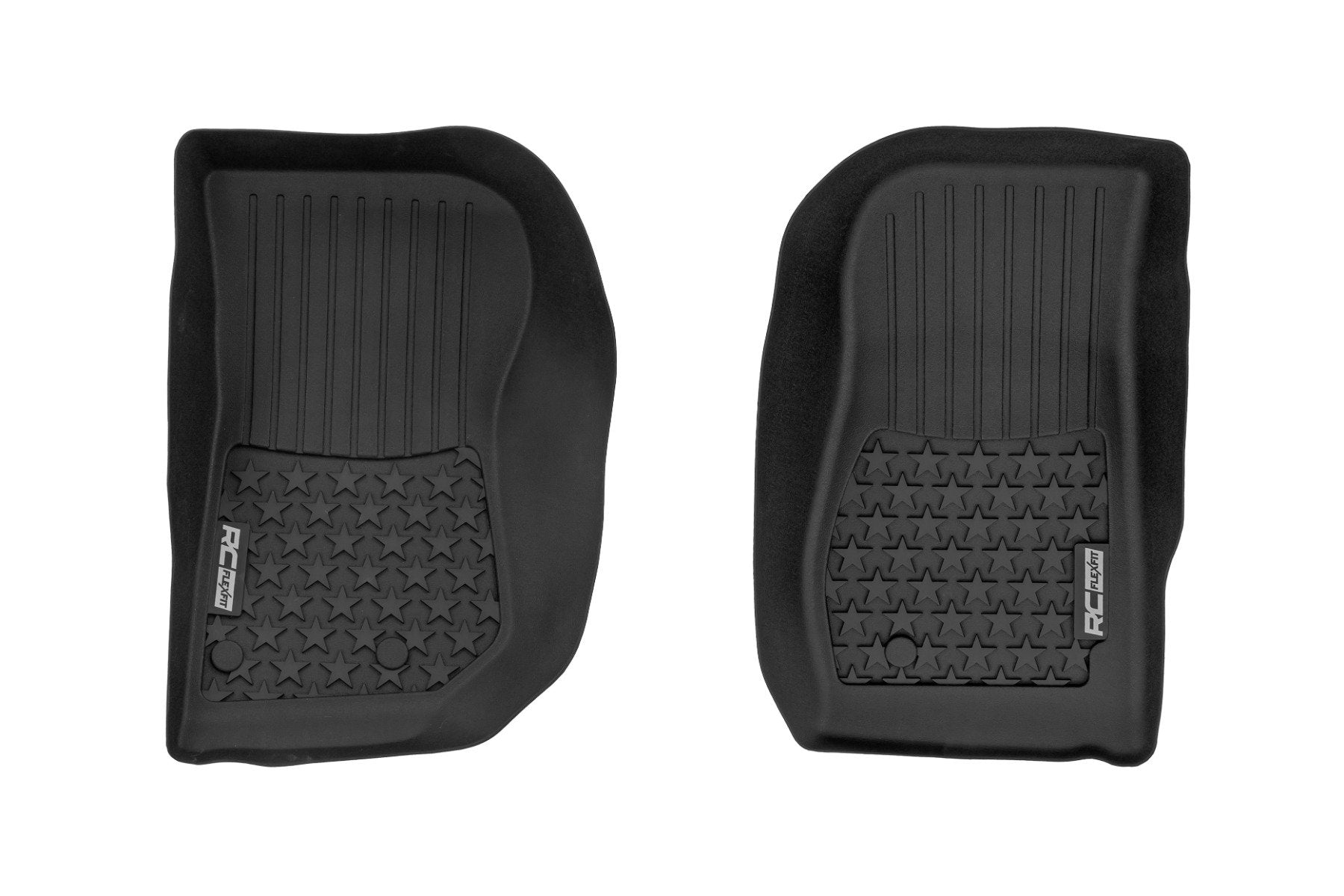 Rough Country Floor Mats FR 4DR for Jeep Wrangler Unlimited 4WD 14-18 FF-6141