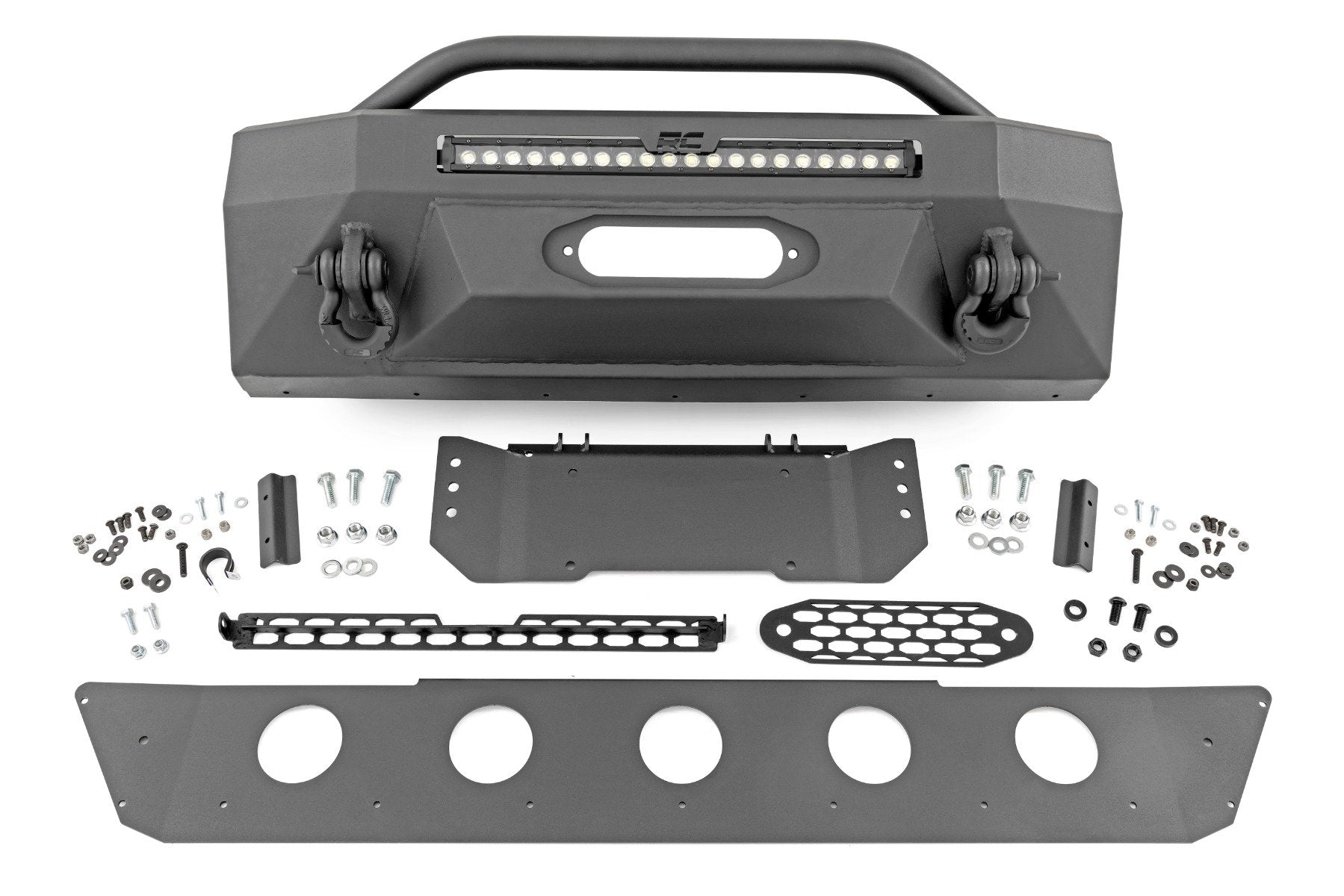 Rough Country Front Bumper Hybrid 20" Blk LED Toyota 4Runner 2WD/4WD 14-21 10744