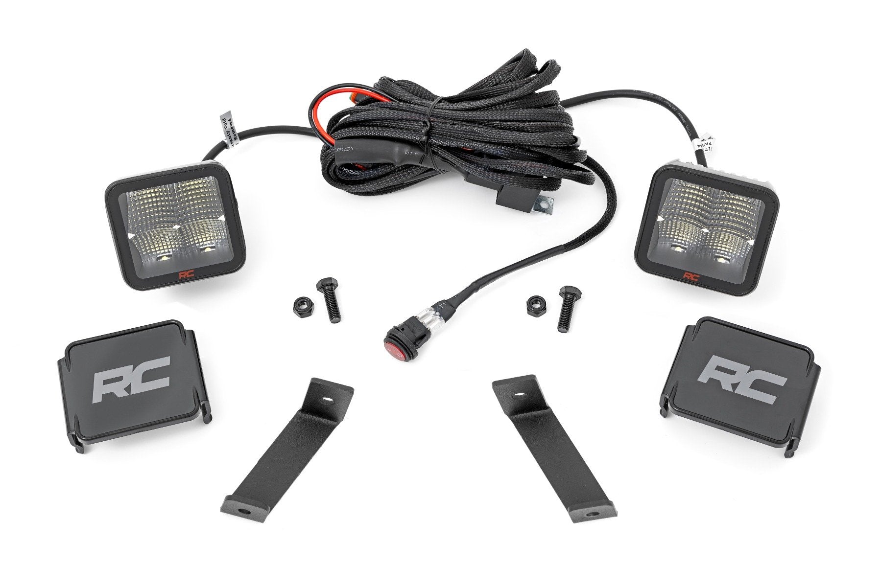 Rough Country LED Ditch Lights 2" Spectrum Pair Spot Jeep KL 14-21 70084