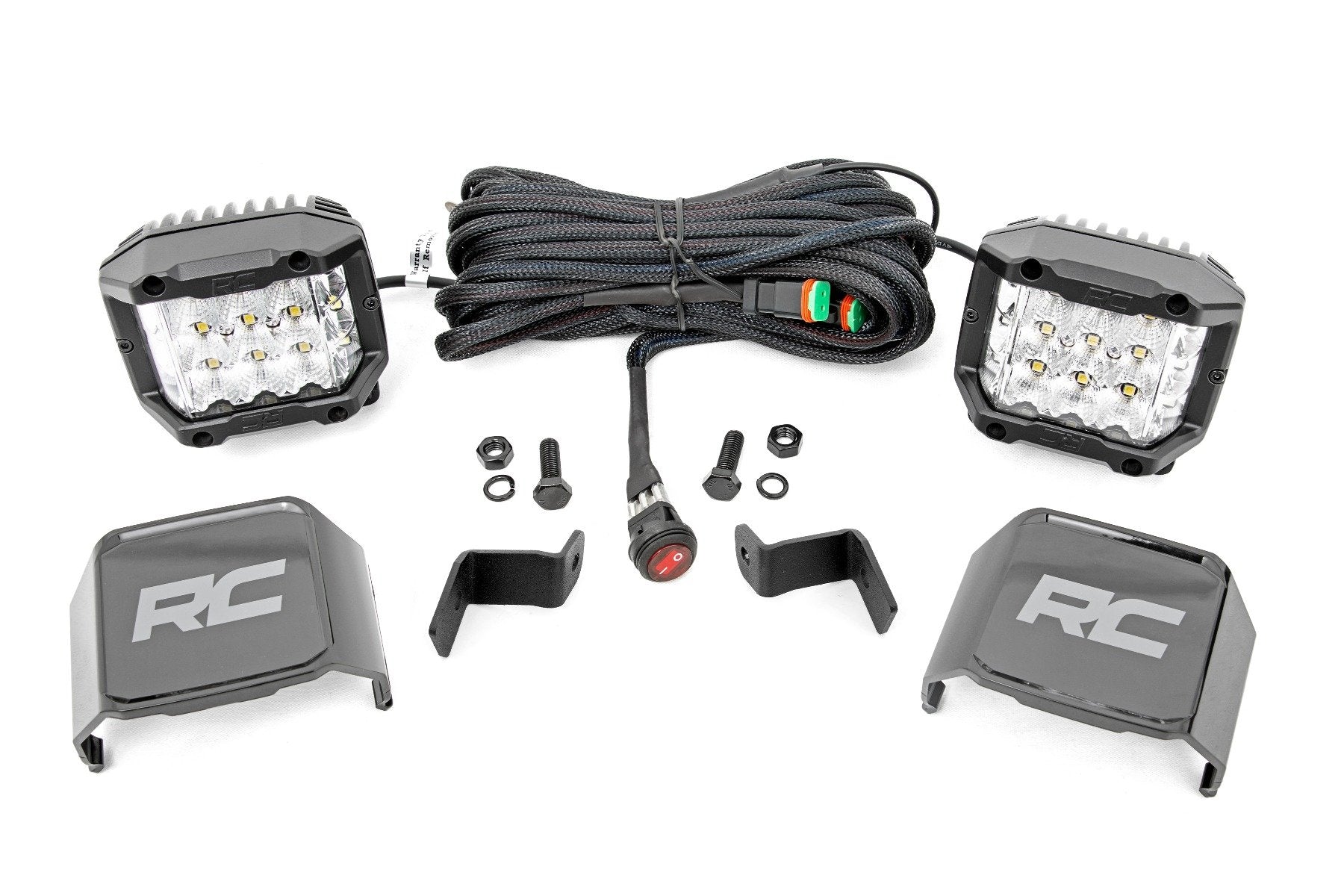 Rough Country Ford 3" Wide Angle LED Lower Windshield Ditch Kit 15-21 F-150 71033