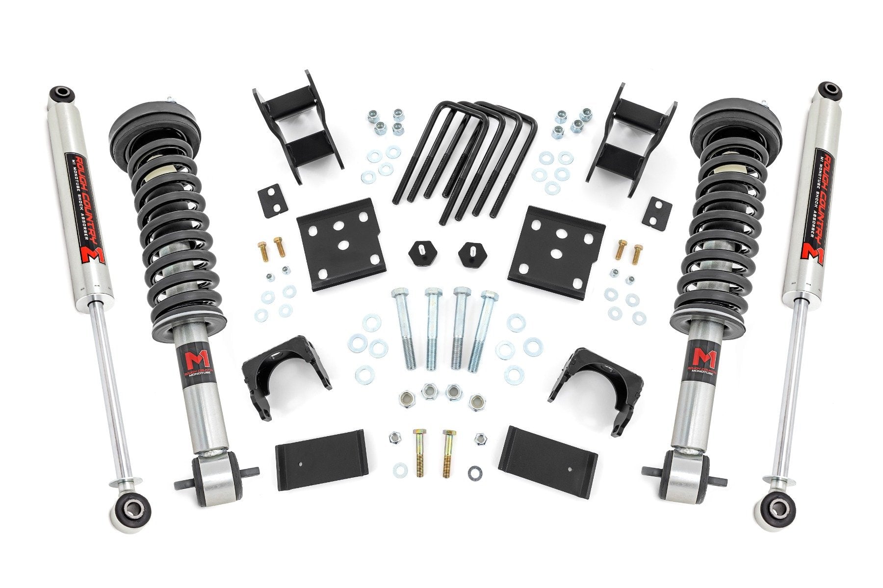 Rough Country 2" Lowering Kit 4 Inch Rear Lowering M1 for Ford F150 15-25 47540