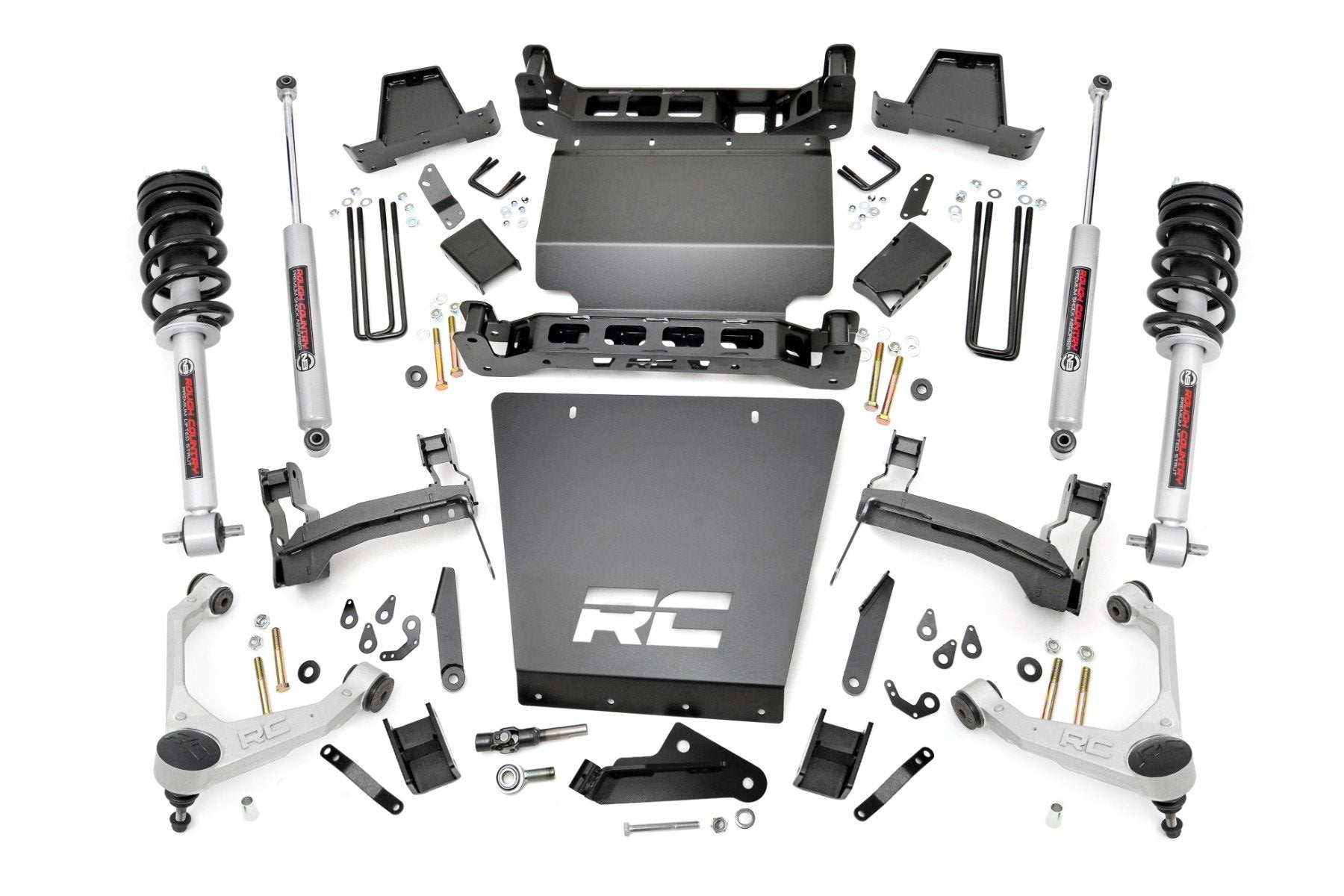 Rough Country 7" Stamped LCA Lift Kit Forged UCA Bracket N3 Chevy/GMC 1500 16-18 11633