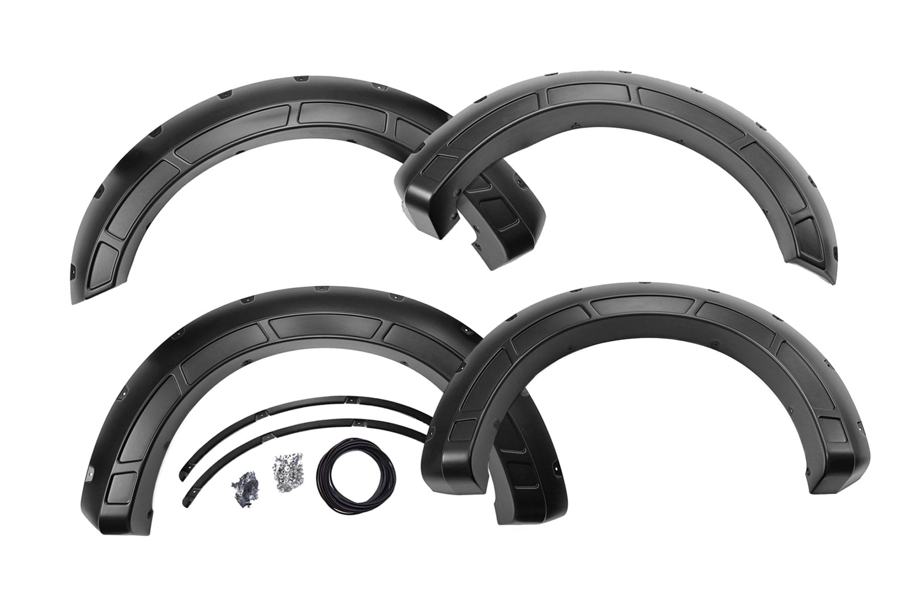 Rough Country Defender Fender Flares G1 Absolute Black for Ford F250/F350 17-22 A-F21112-G1