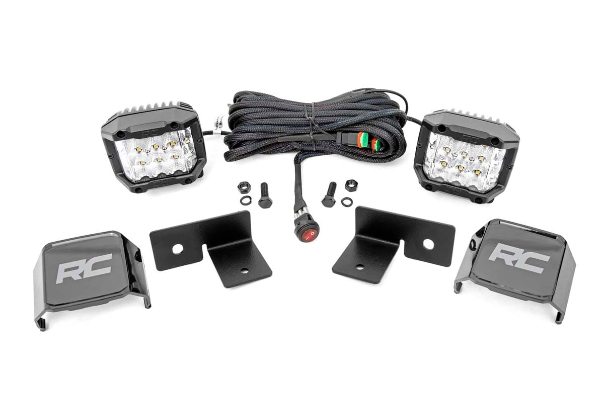 Rough Country Polaris 3" Cube Under Bed Wide Angle LED Kit 18-20 General 93032