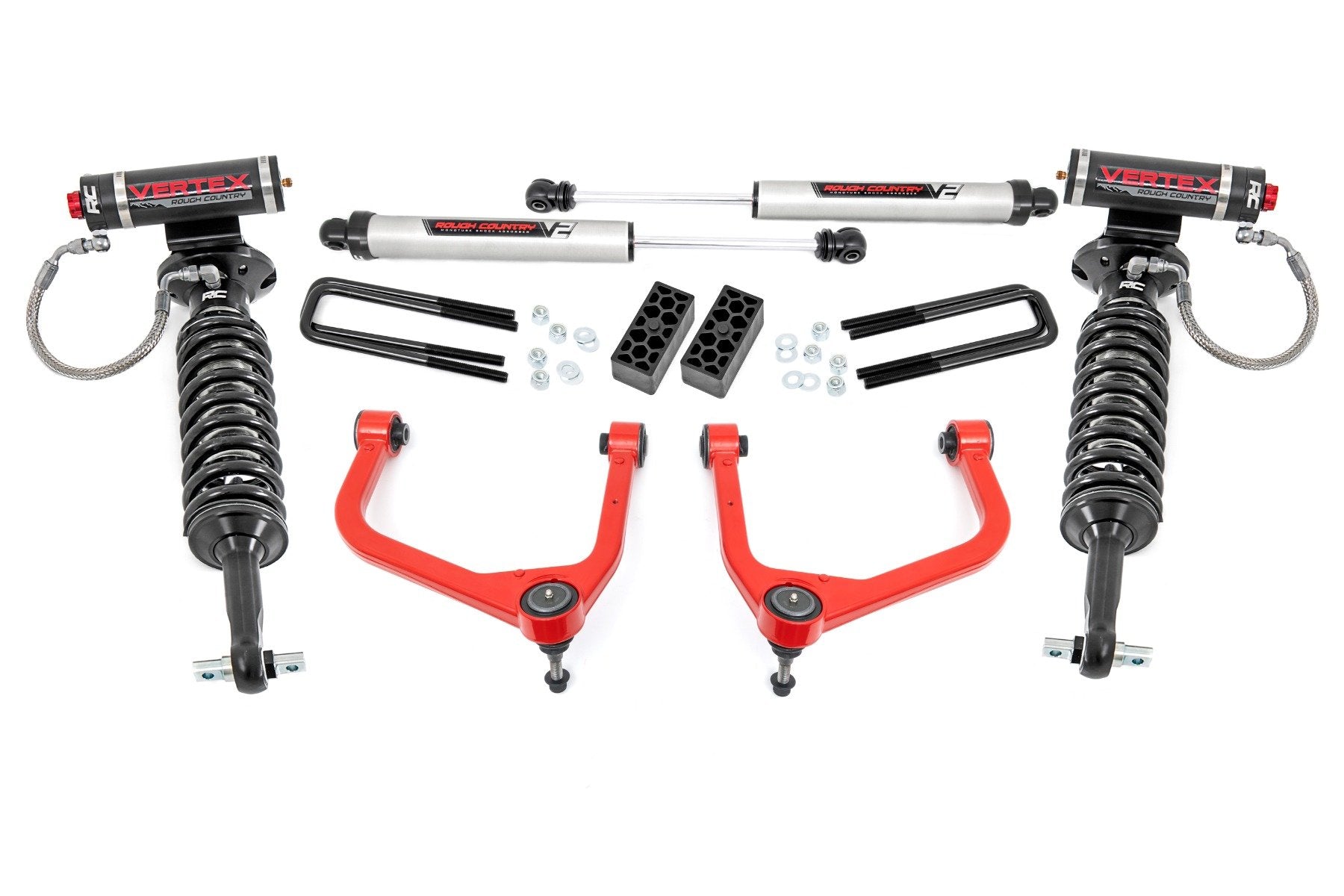 Rough Country 3.5" Lift Kit Vertex/V2 Chevy Silverado 1500 19-25 29557RED