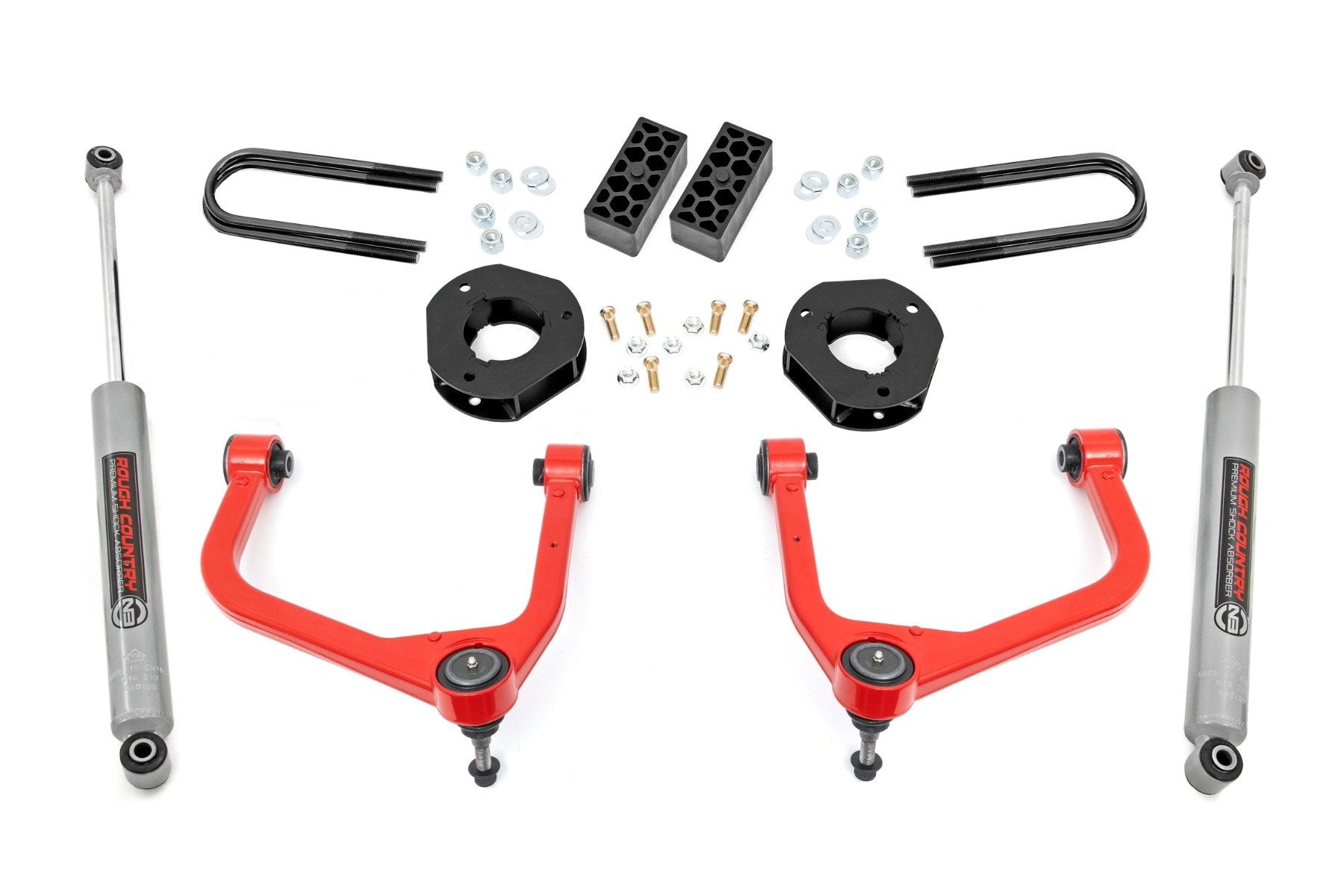 Rough Country 3.5" Lift Kit Rear Mono Leaf Chevy Silverado 1500 2025 28230RED_A