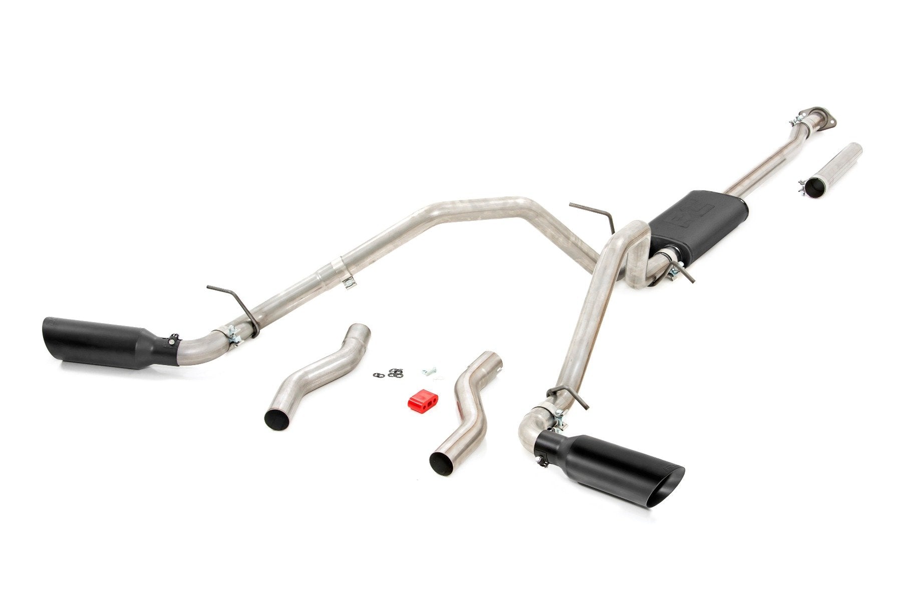 Rough Country Dual Cat-Back Exhaust System Black Tips 19-21 Ram 1500 V8 5.7L 96013