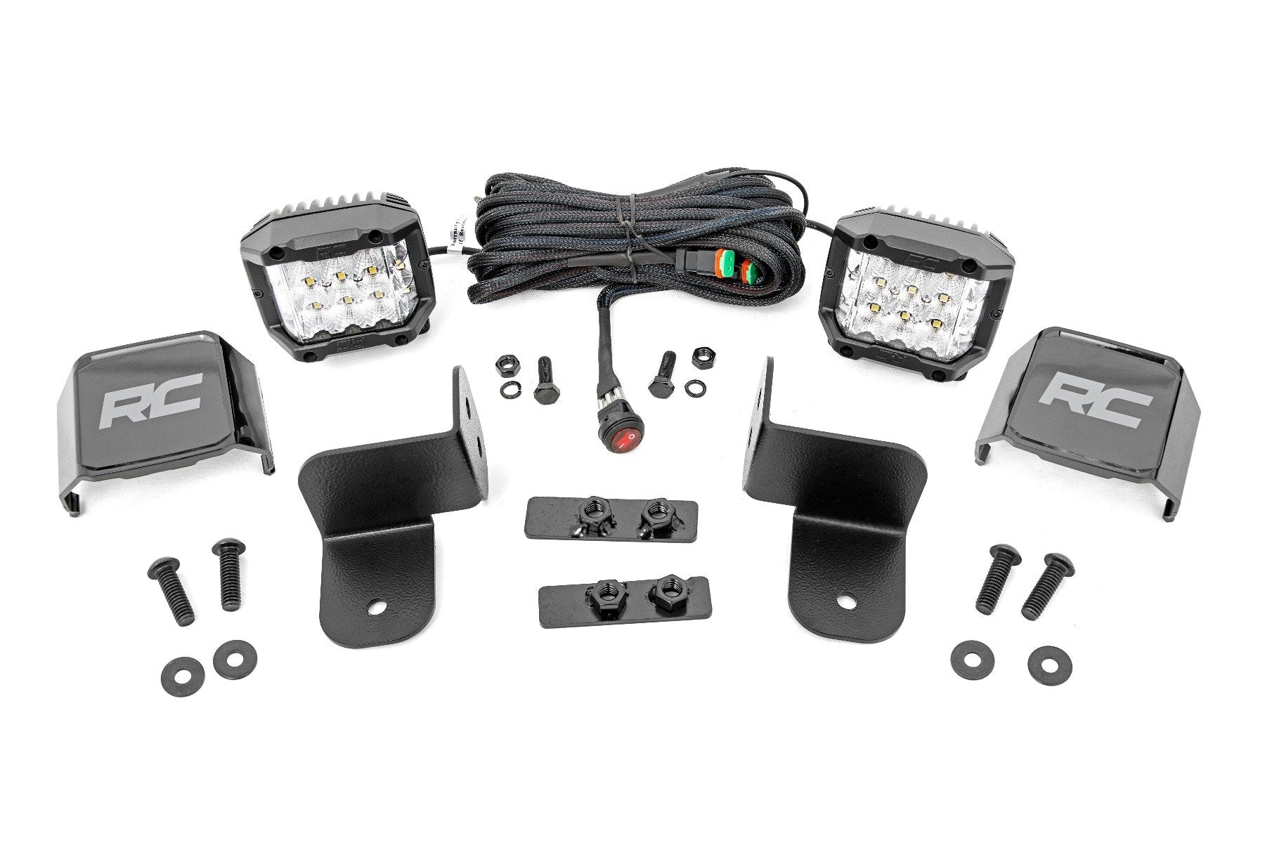 Rough Country Polaris Rear Facing 3-Inch Wide Angle LED Kit (19-21 Ranger) 93084