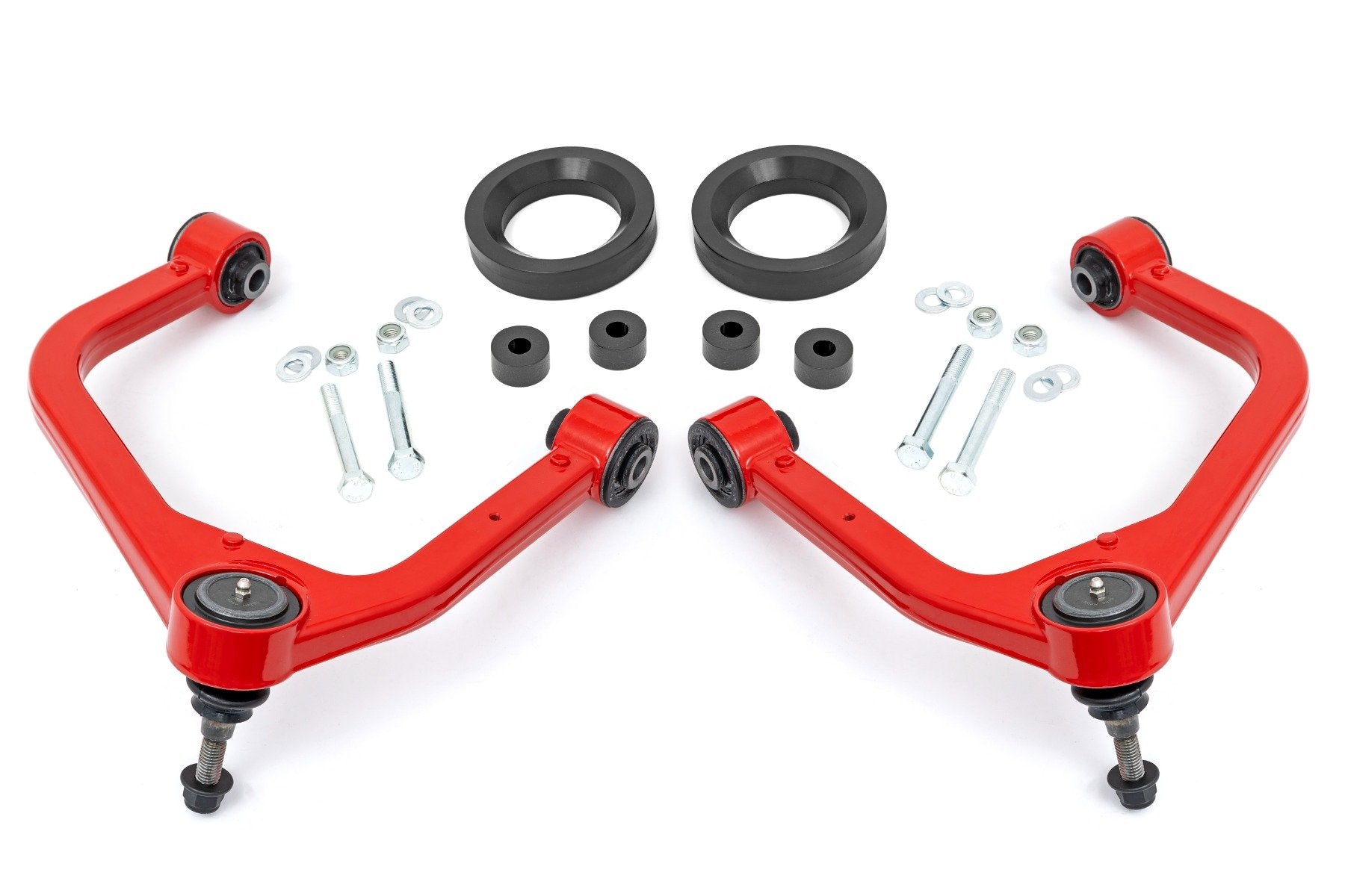 Rough Country 1.75" Leveling Kit Forged Alum UCA AT4 GMC Sierra 1500 4WD 19-24 1325RED