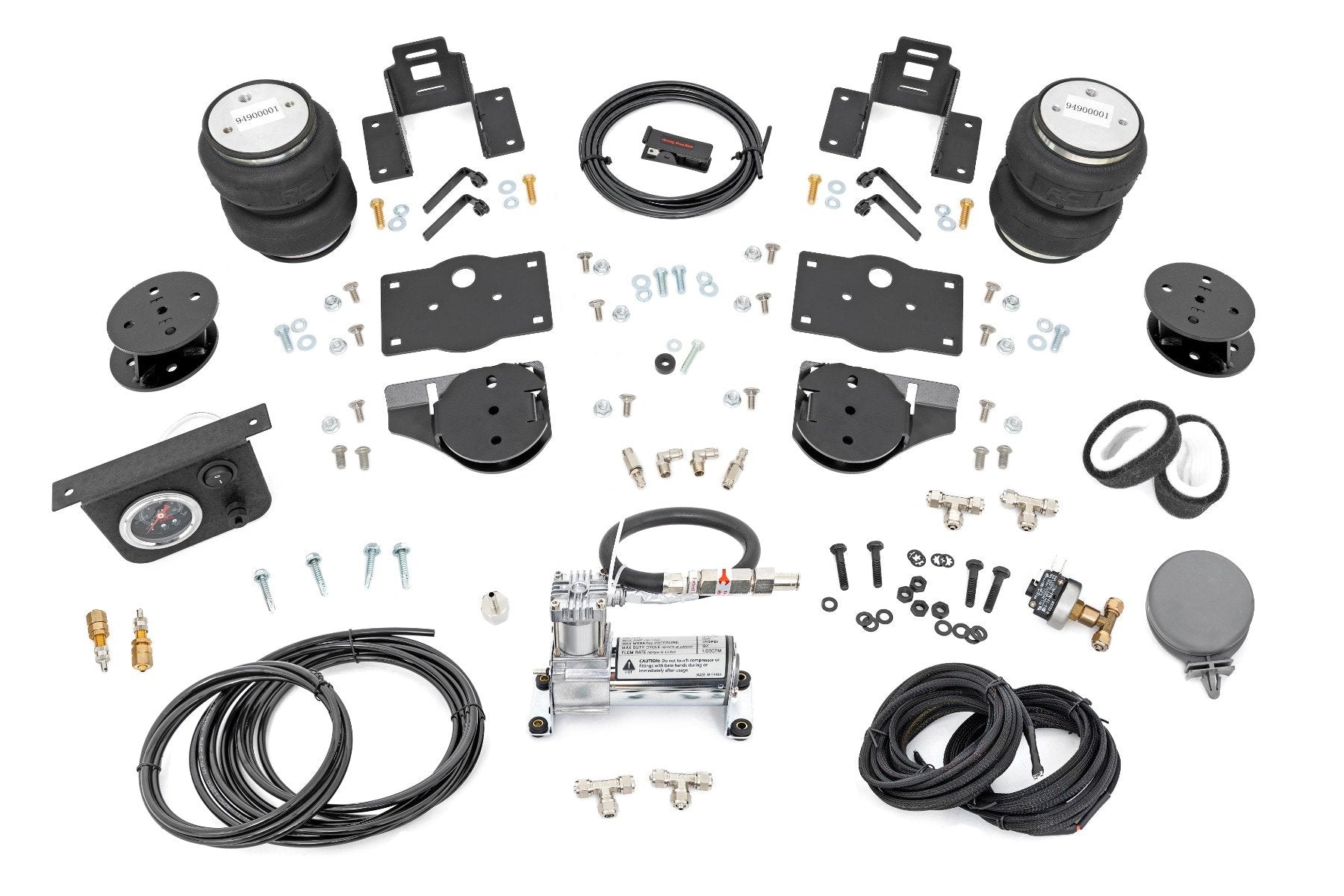 Rough Country Air Spring Kit w/Compressor 4" Lift Kit for Ram 1500 4WD 19-23 100354C