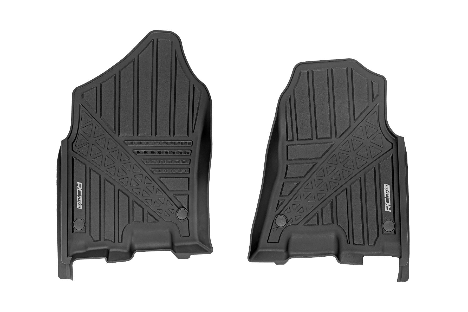 Rough Country Flex-Fit Floor Mats Front Crew for Ram 1500 19-25/TRX 21-25 FF-3142