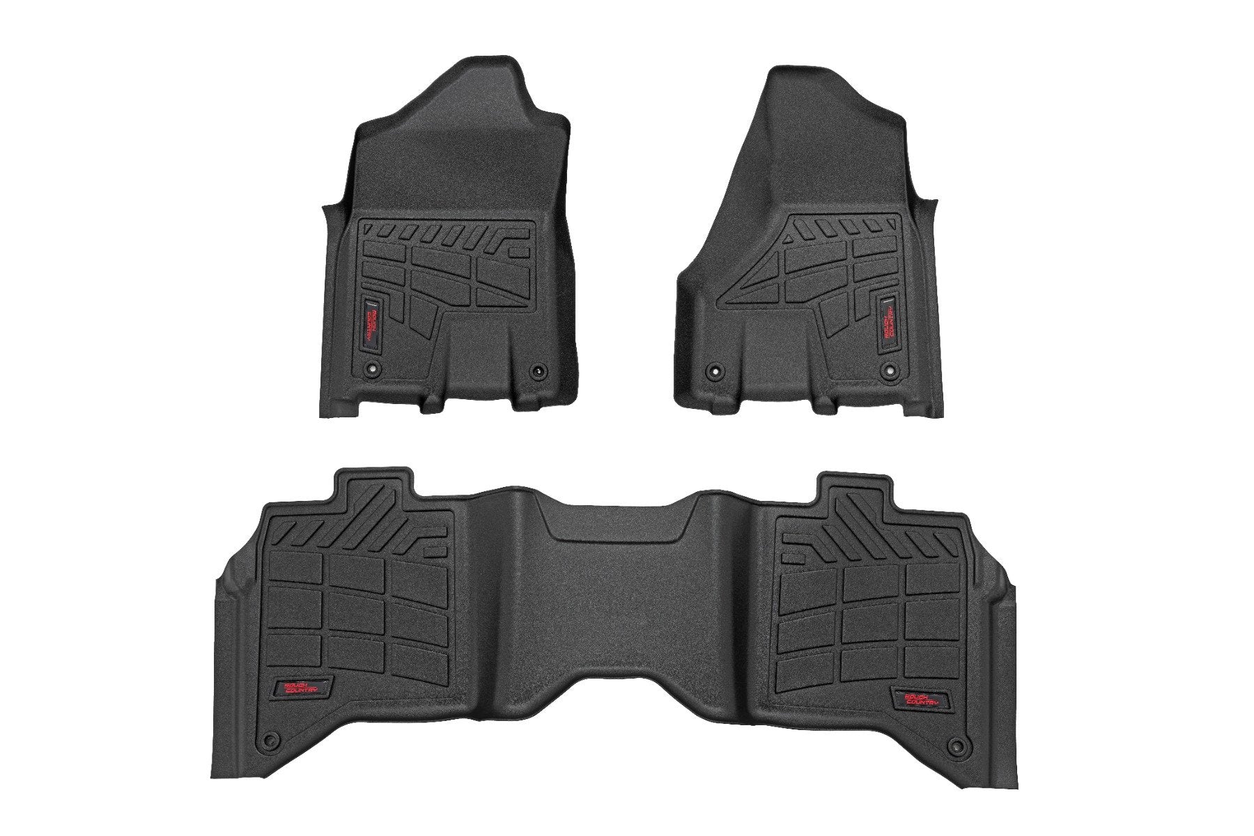 Rough Country Heavy Duty Floor Mats Frt/Rear 99-07 for Ford Super Duty Crew Cab SM31430