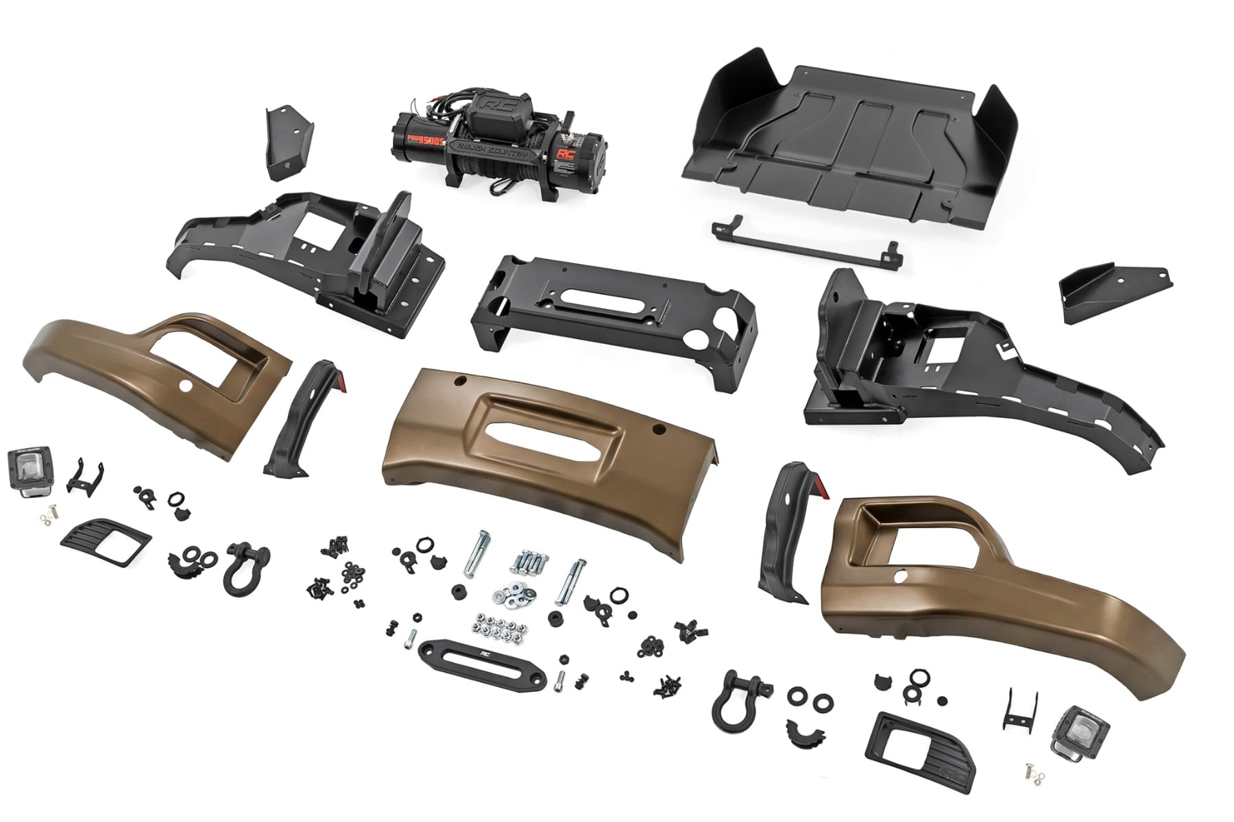 Rough Country Front FXS Bumper 12000S GXN Harvest Bronze Silverado 1500 23-26 13007-GXN