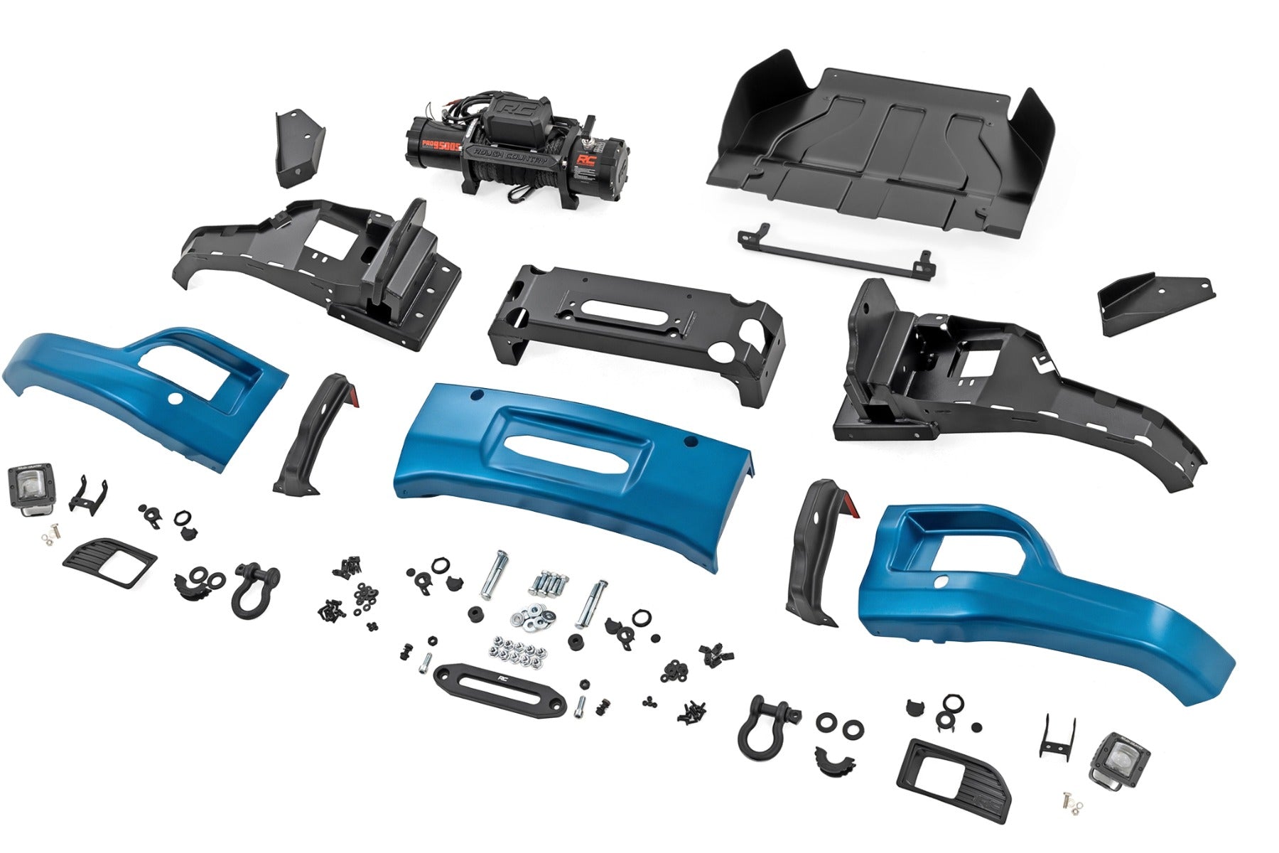 Rough Country Front FXS Bumper 12000S GXP Lakeshore Blue Silverado 1500 23-26 13007-GXP