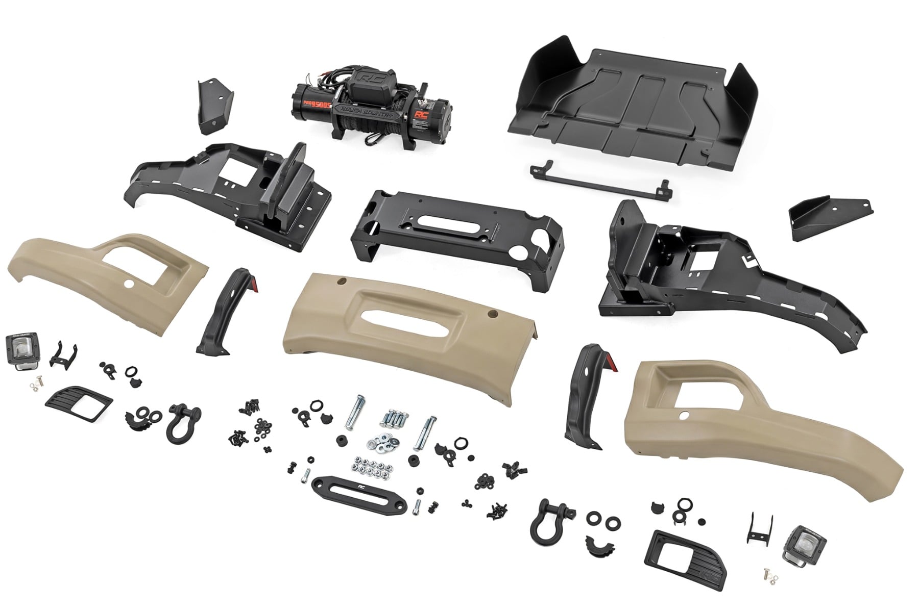 Rough Country Front FXS Bumper 12000S GTL Sand Dune Silverado 1500 23-26 13007-GTL